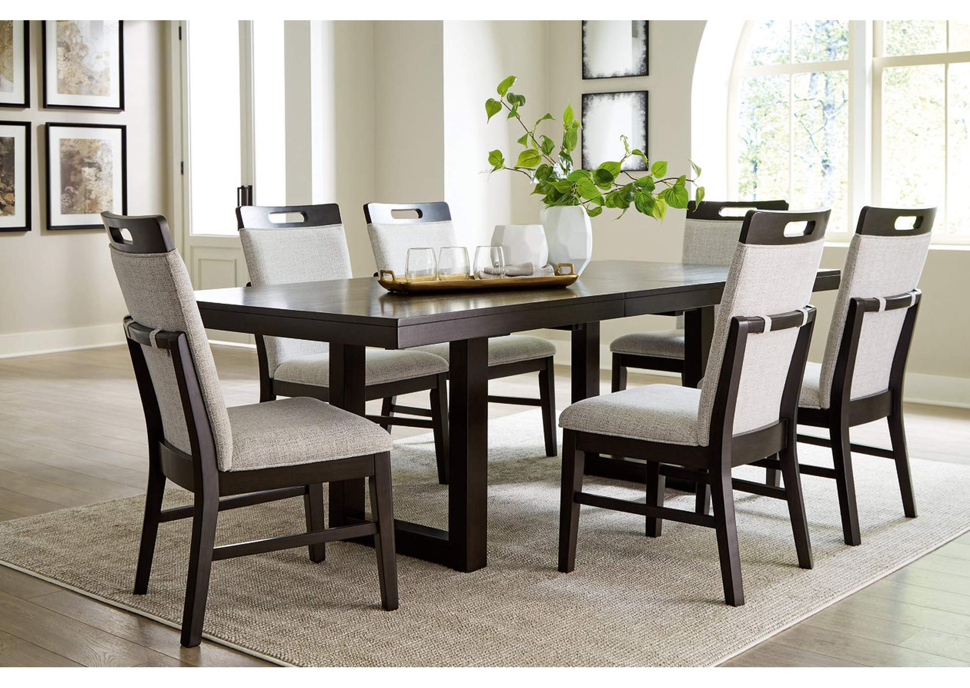 Neymorton Dining Table and 6 Chairs,Signature Design By Ashley