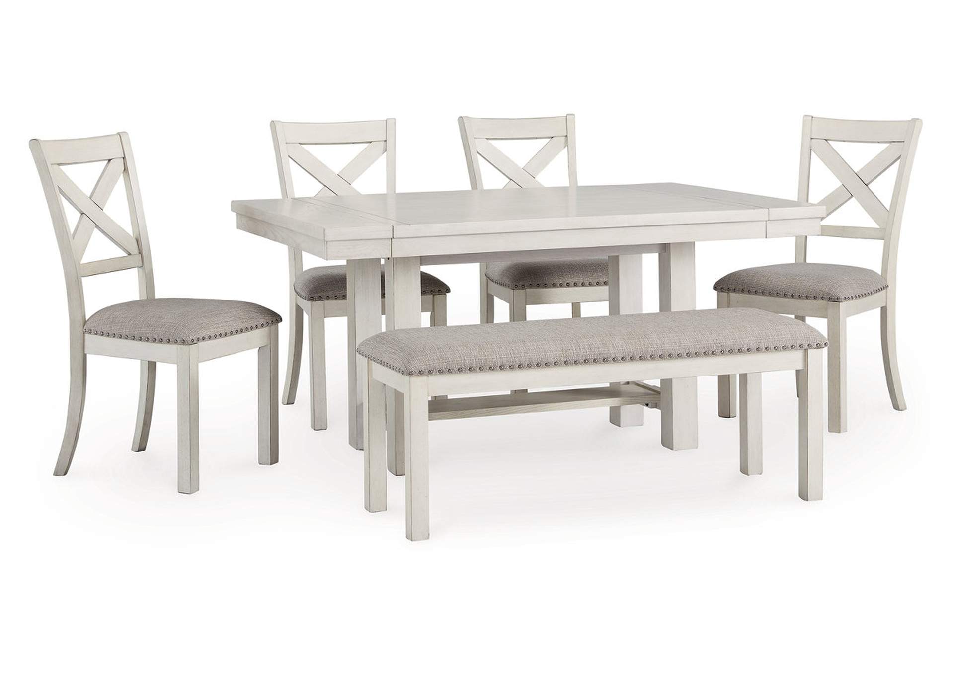 Robbinsdale Dining Table and 4 Chairs and Bench,Signature Design By Ashley