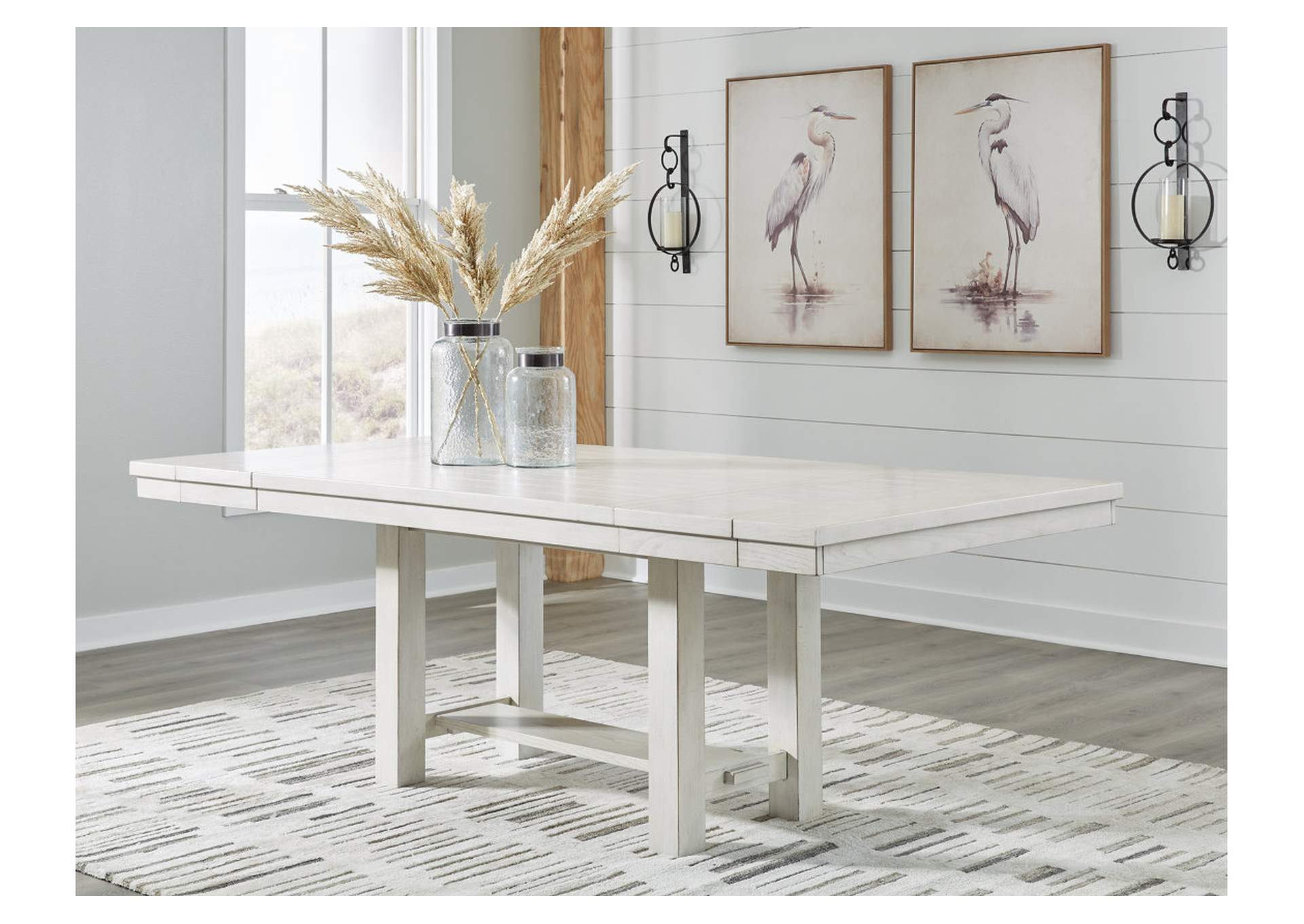 Robbinsdale Dining Table and 6 Chairs and Bench with Storage,Signature Design By Ashley