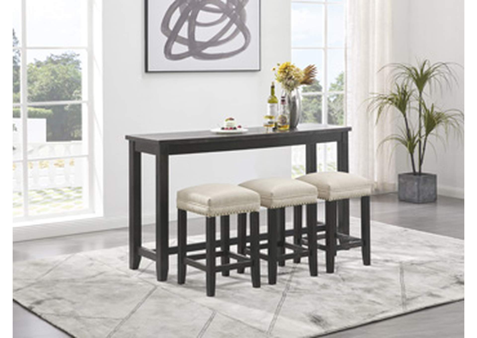 Anchorville Counter Height Dining Table and Bar Stools (Set of 4),Signature Design By Ashley