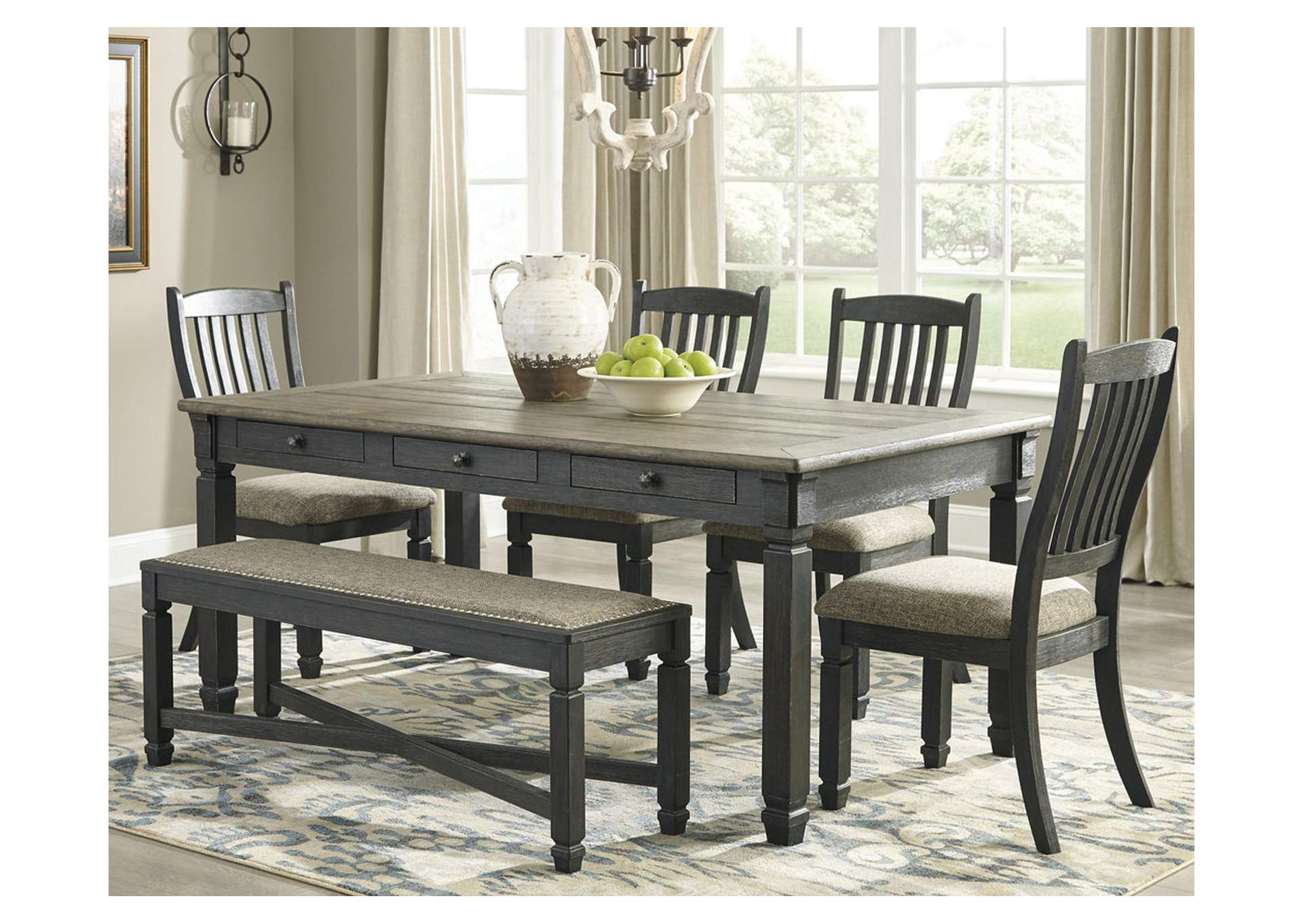 Tyler Creek Dining Table and 4 Chairs and Bench,Signature Design By Ashley