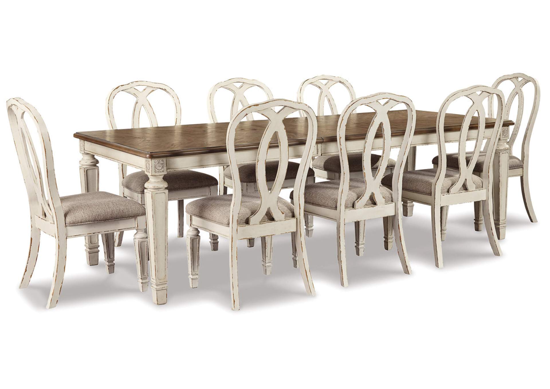 Realyn Dining Extension Table and 8 Chairs,Signature Design By Ashley