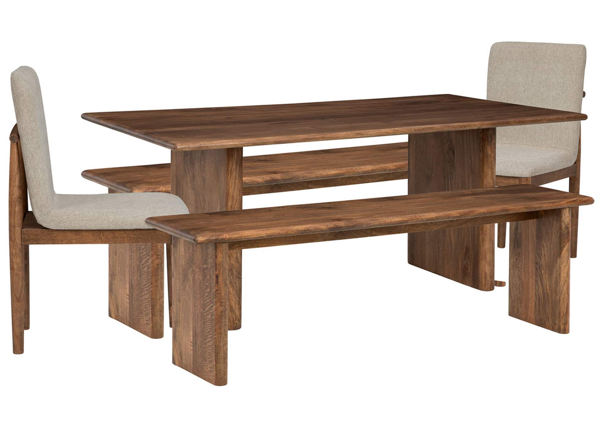 Isanti Dining Table and 2 Chairs and 2 Benches,Millennium