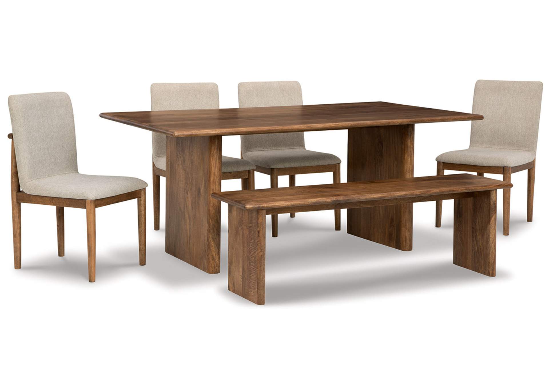 Isanti Dining Table and 4 Chairs and Bench,Millennium