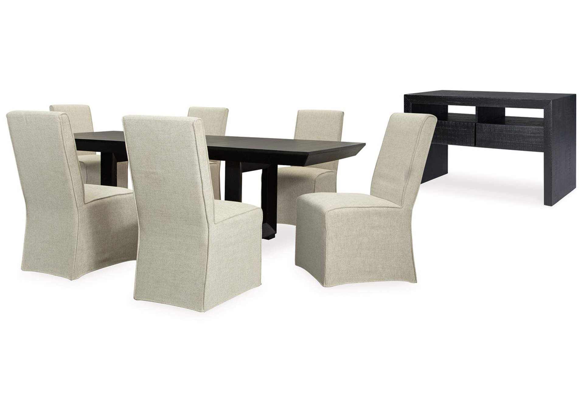 Londer Dining Table and 6 Chairs with Storage,Millennium