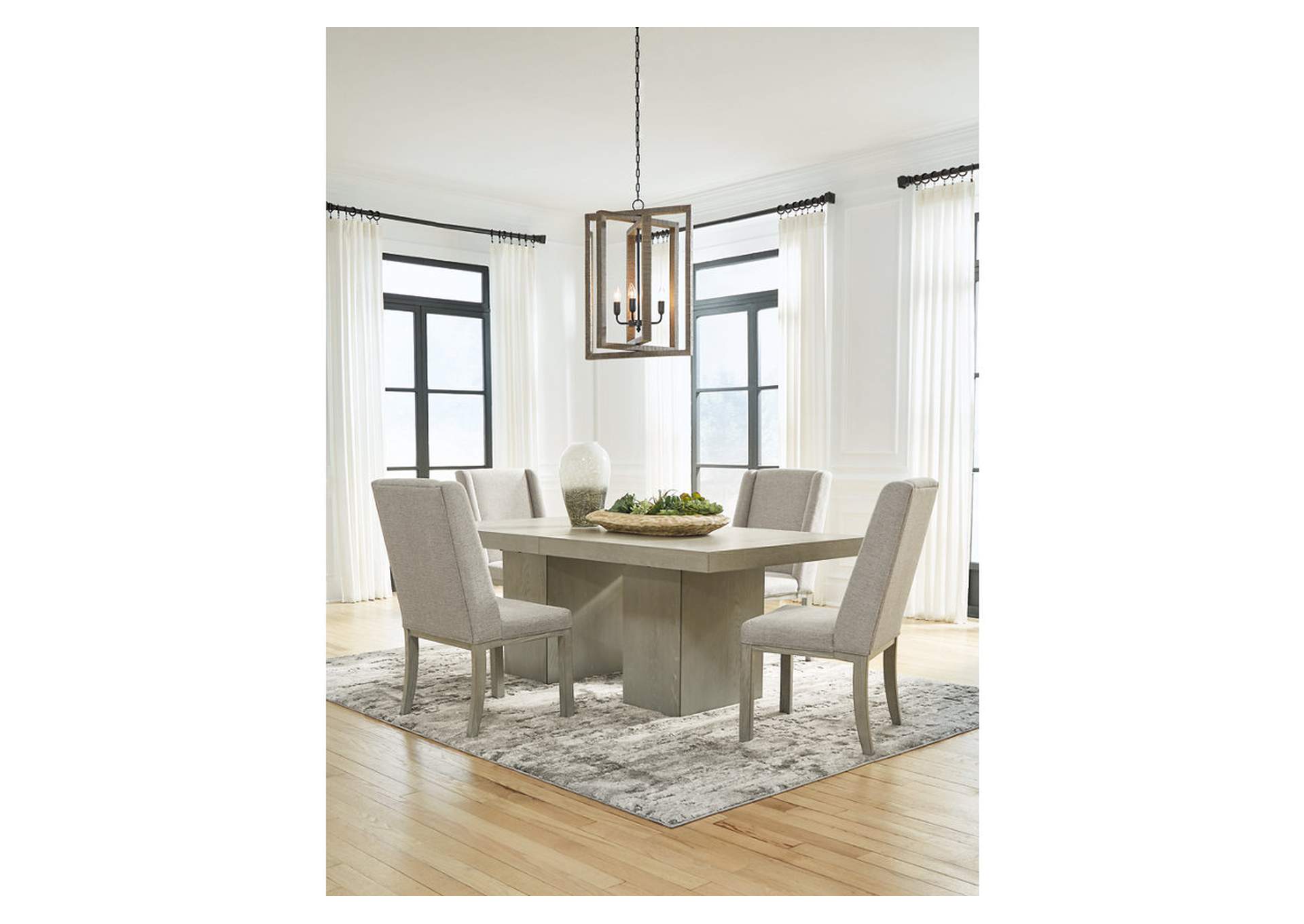 Fawnburg Dining Table and 4 Chairs with Storage,Millennium