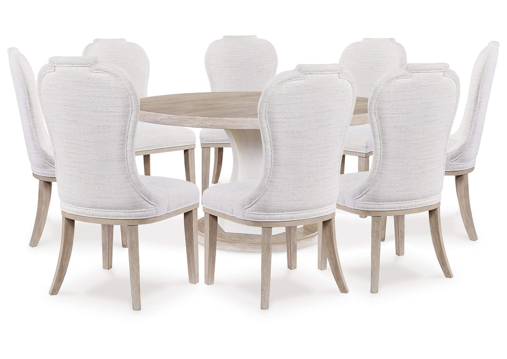 Jorlaina Dining Table and 8 Chairs,Millennium