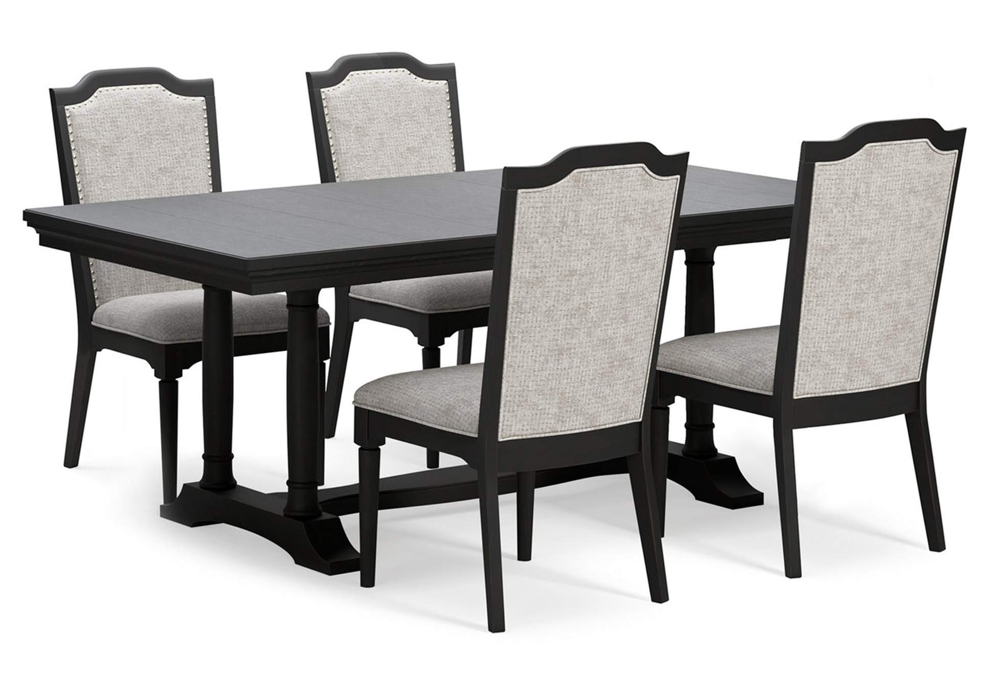 Welltern Dining Table and 4 Chairs with Storage,Millennium