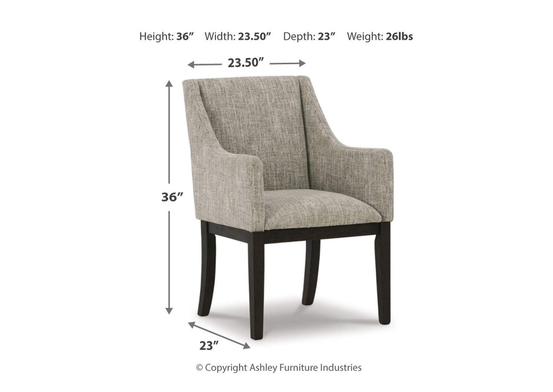 Burkhaus Dining Arm Chair,Signature Design By Ashley