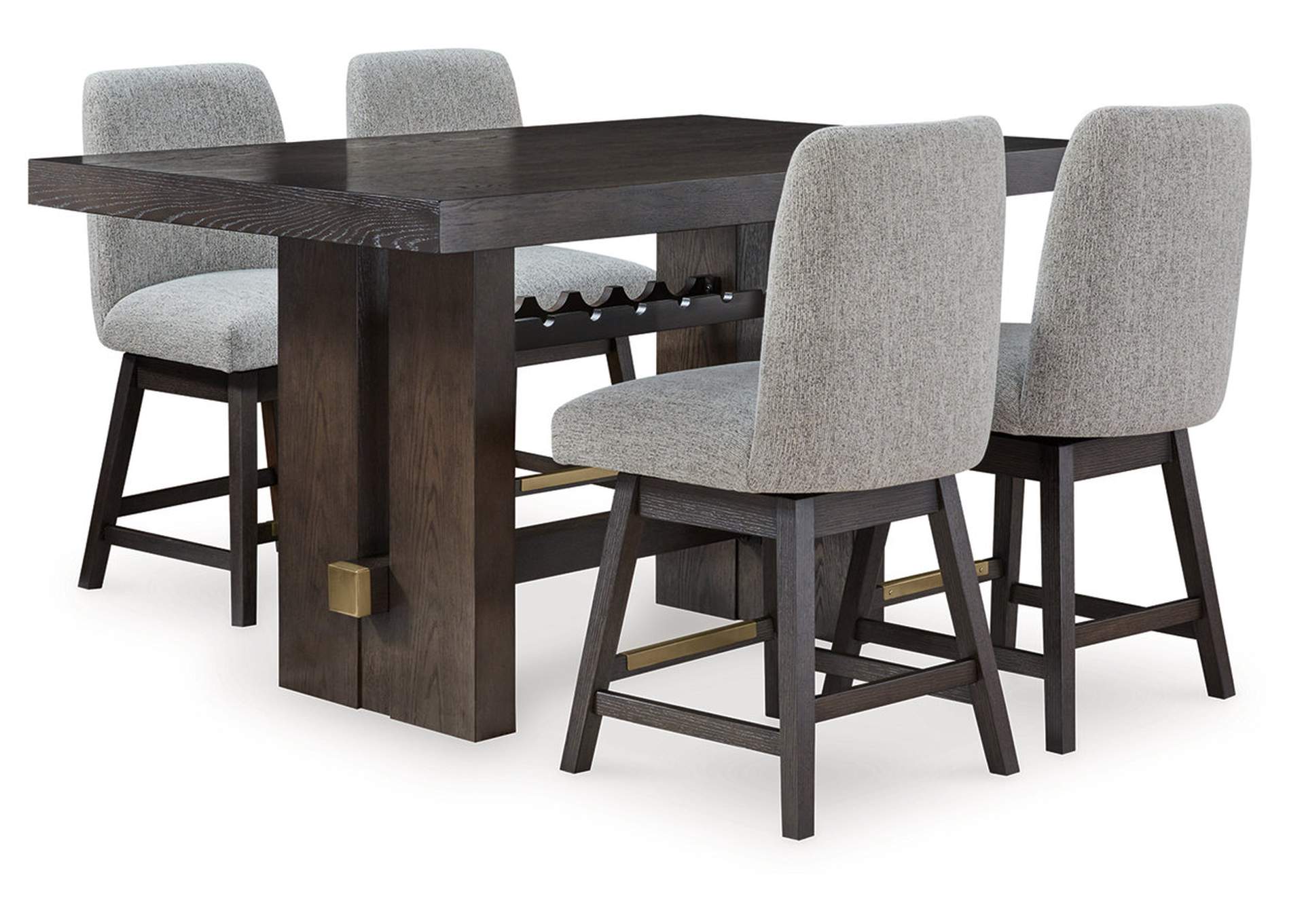 Burkhaus Counter Height Dining Table and 4 Barstools,Signature Design By Ashley