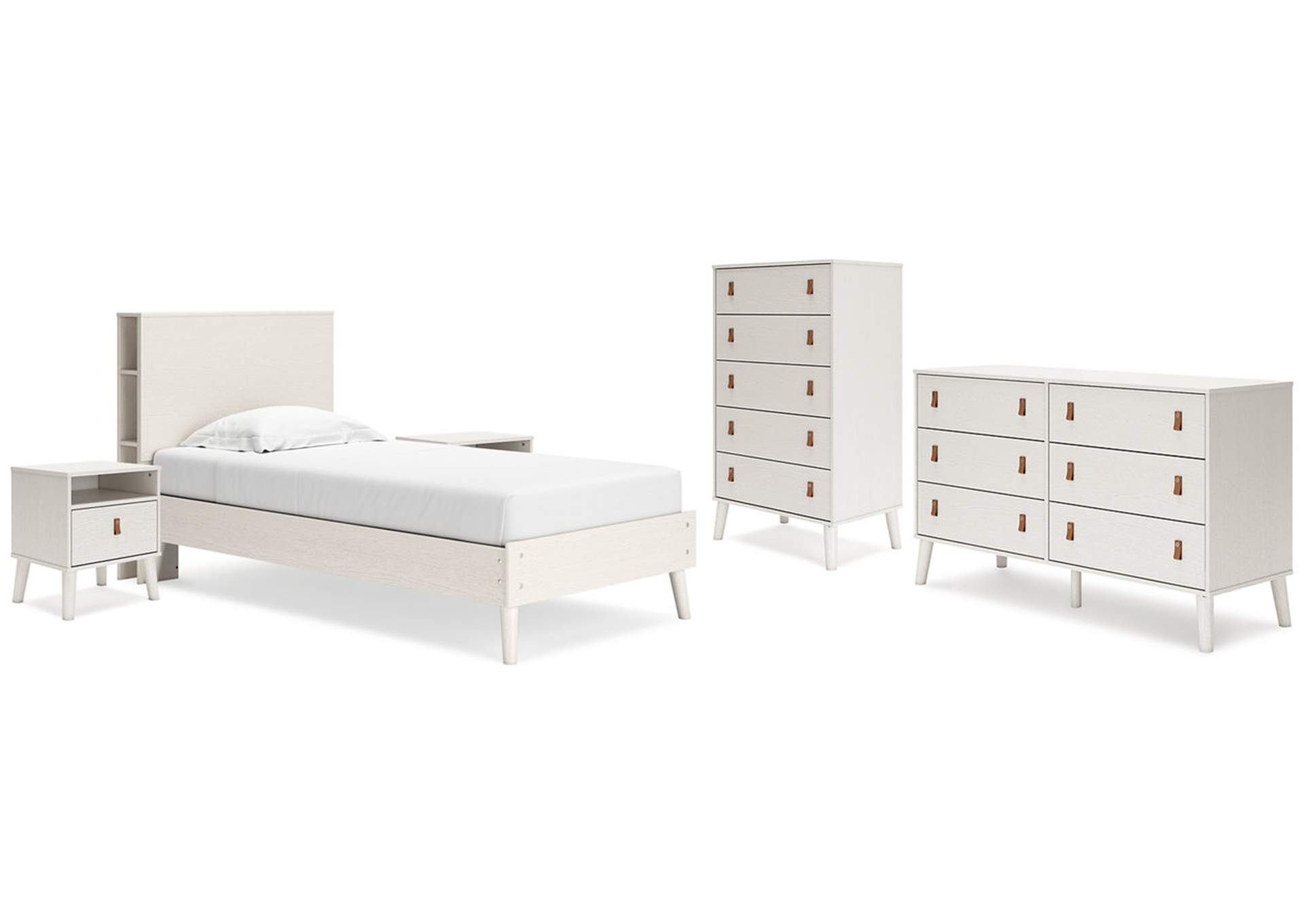 Aprilyn Twin Bookcase Bed with Dresser, Chest and 2 Nightstands,Signature Design By Ashley