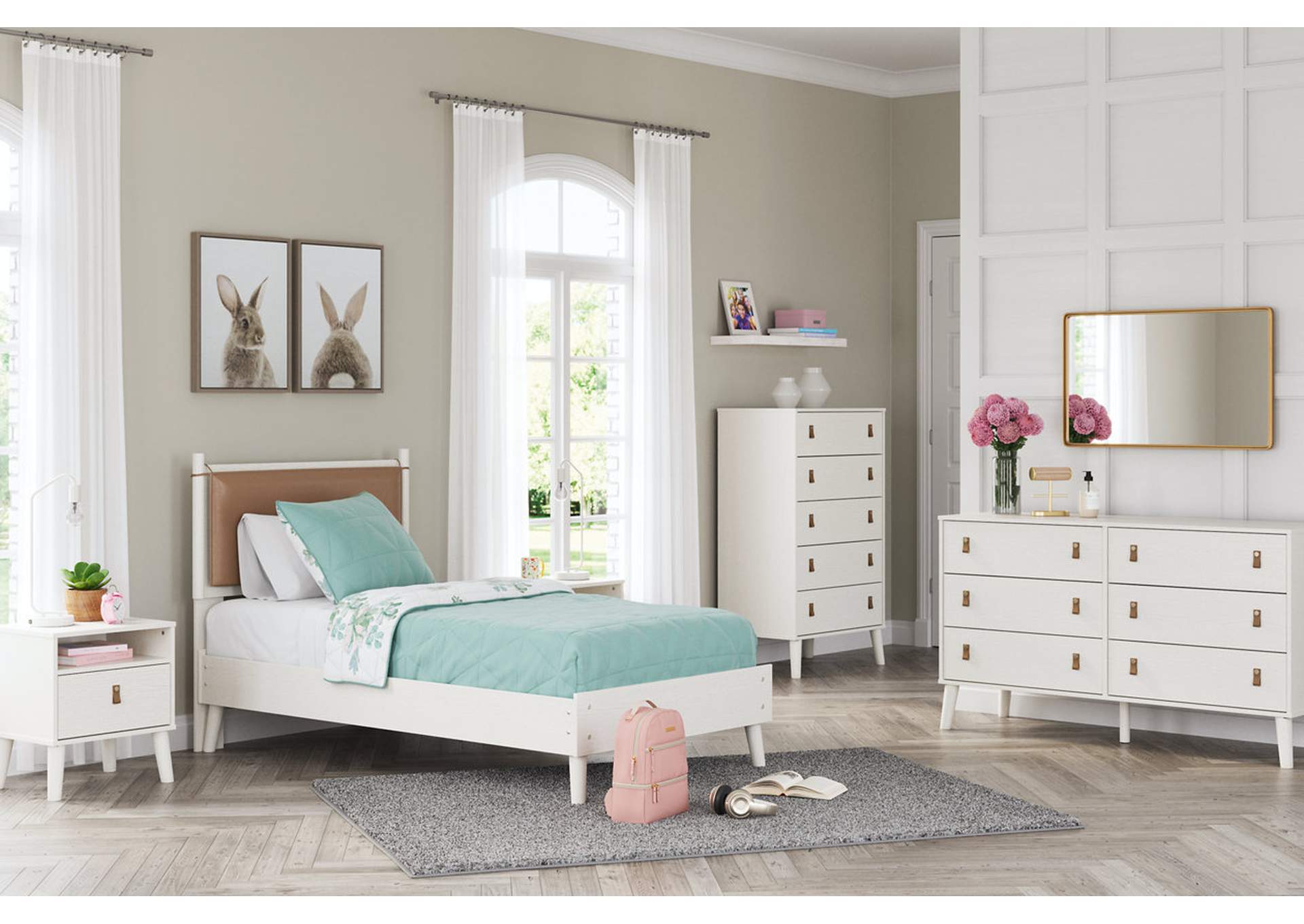 Aprilyn Twin Panel Bed with Dresser, Chest and 2 Nightstands,Signature Design By Ashley