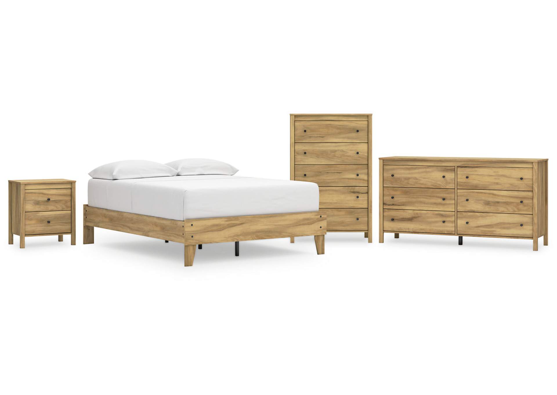 Bermacy Full Platform Bed with Dresser, Chest and Nightstand,Signature Design By Ashley