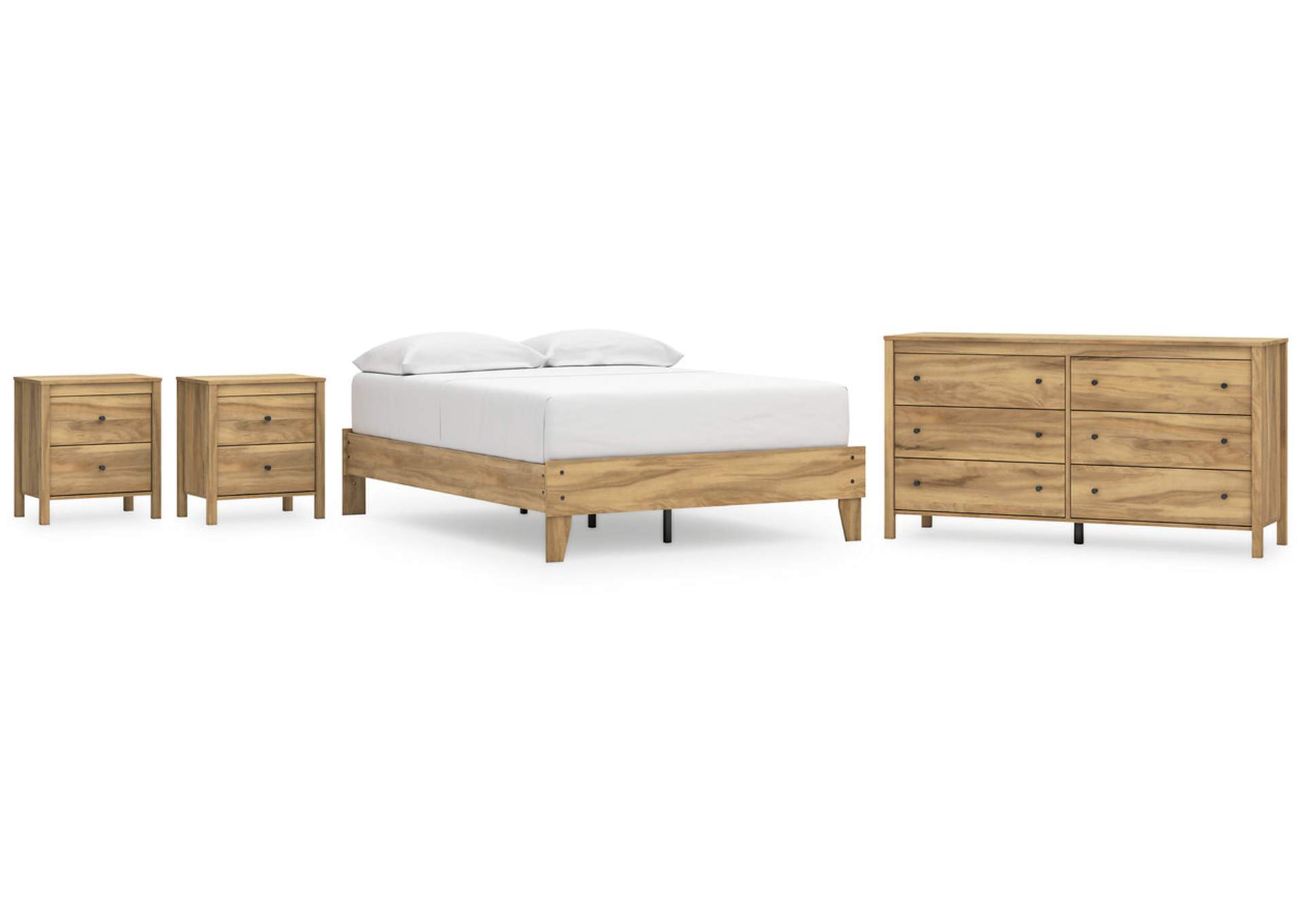 Bermacy Full Platform Bed with Dresser and 2 Nightstands,Signature Design By Ashley