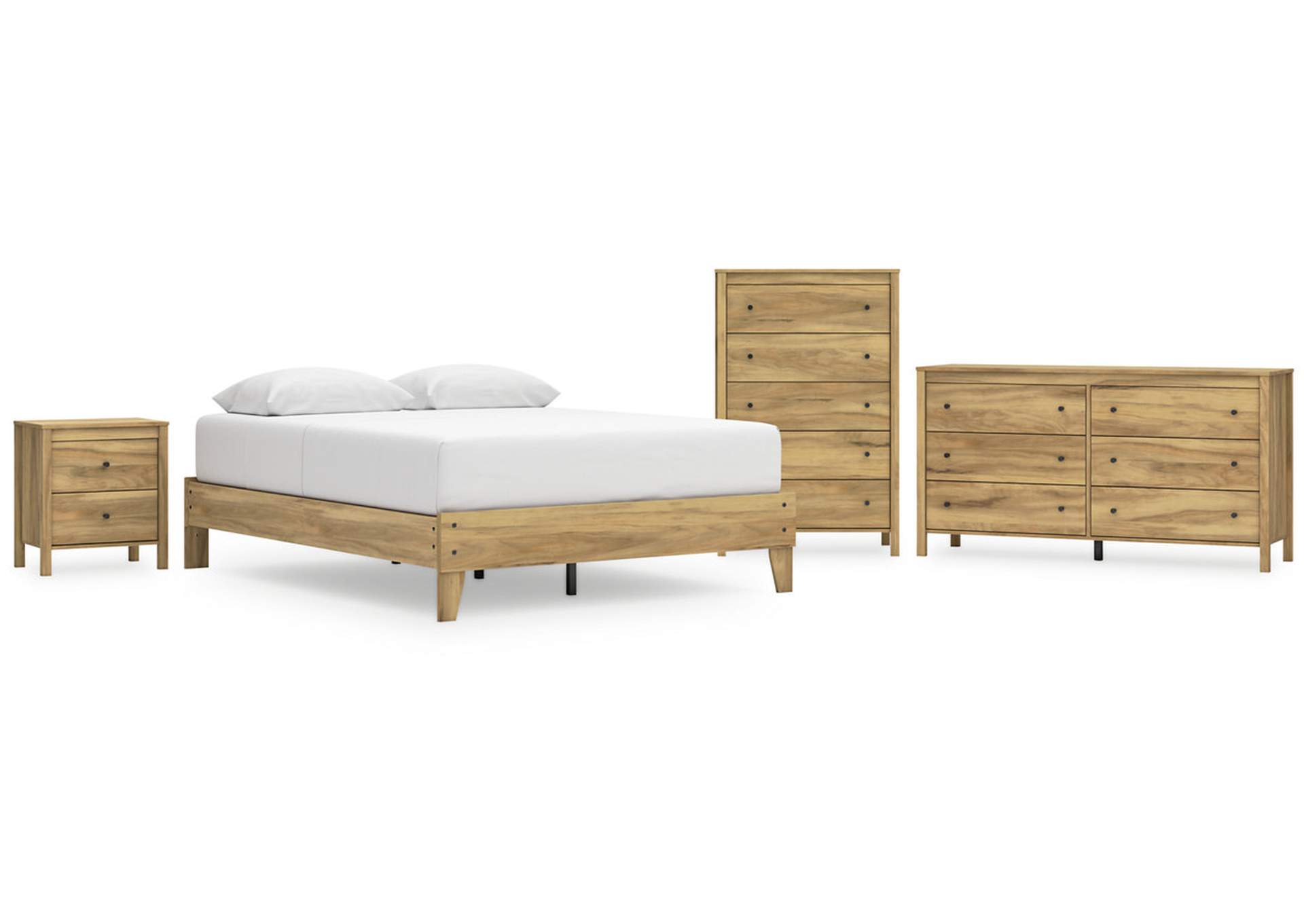 Bermacy Queen Platform Bed with Dresser, Chest and Nightstand,Signature Design By Ashley