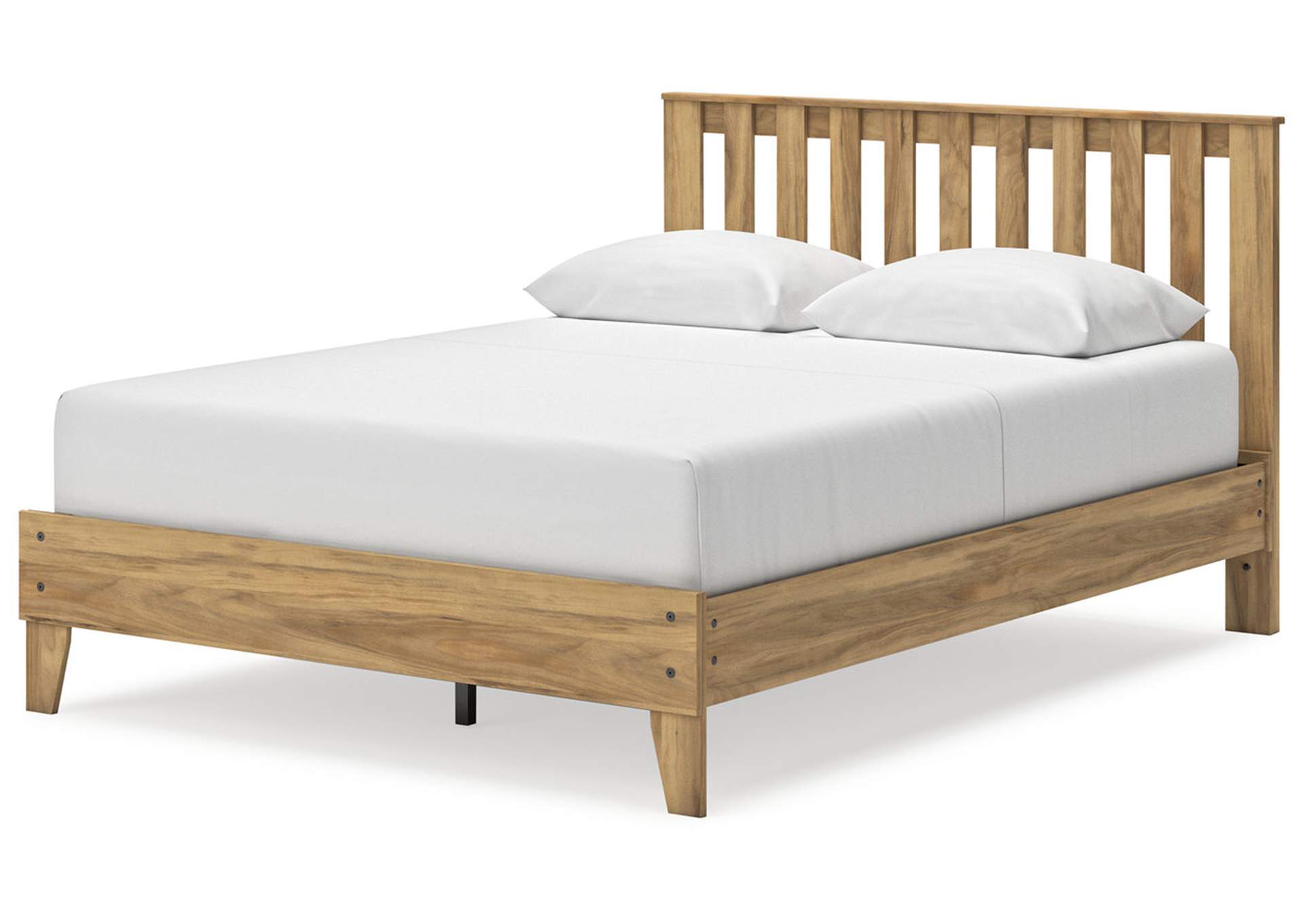 Bermacy Queen Platform Panel Bed with 2 Nightstands,Signature Design By Ashley