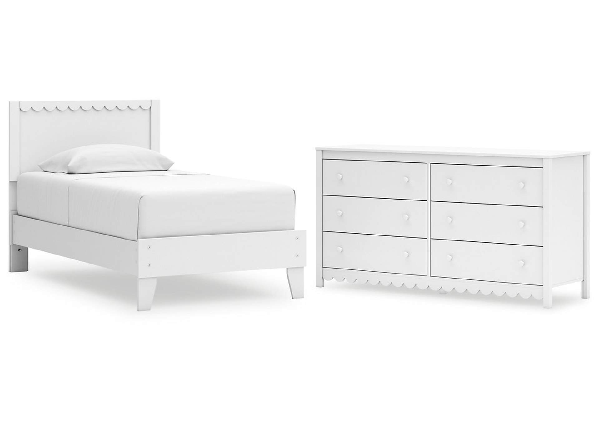 Hallityn Twin Panel Platform Bed with Dresser,Signature Design By Ashley