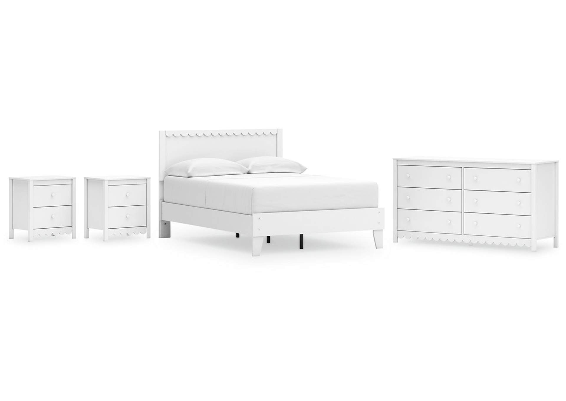 Hallityn Full Panel Platform Bed with Dresser and 2 Nightstands,Signature Design By Ashley