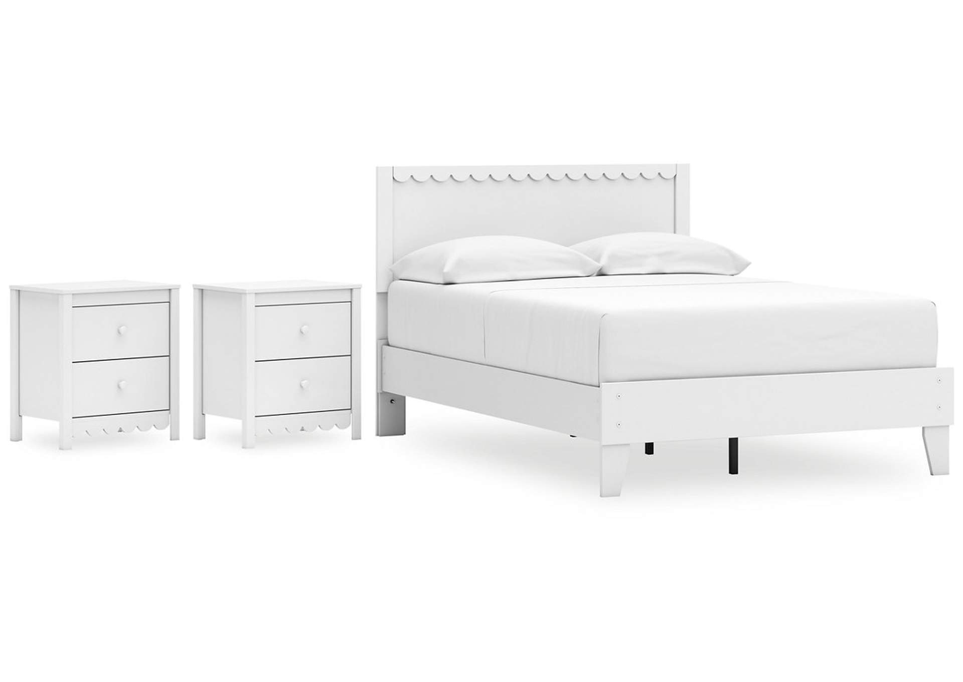 Hallityn Full Panel Platform Bed with 2 Nightstands,Signature Design By Ashley