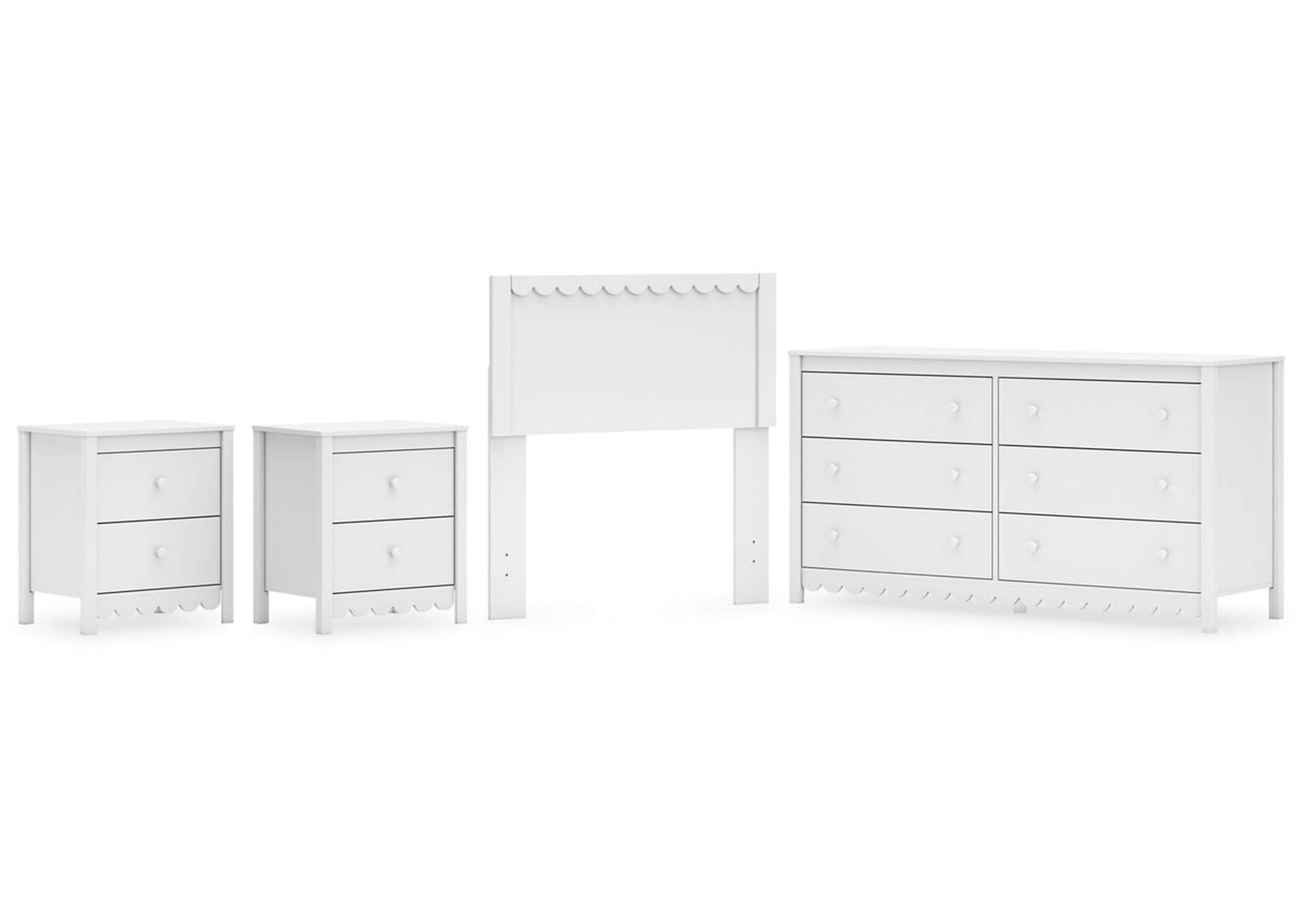 Hallityn Twin Panel Headboard with Dresser and 2 Nightstands,Signature Design By Ashley