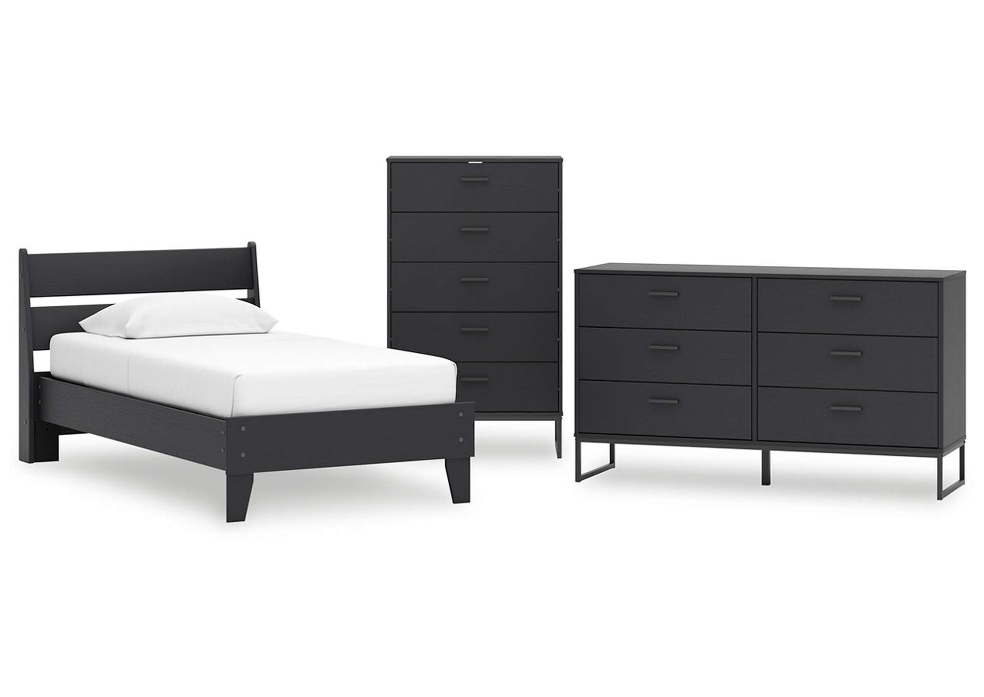 Socalle Twin Panel Platform Bed with Dresser and Chest,Signature Design By Ashley