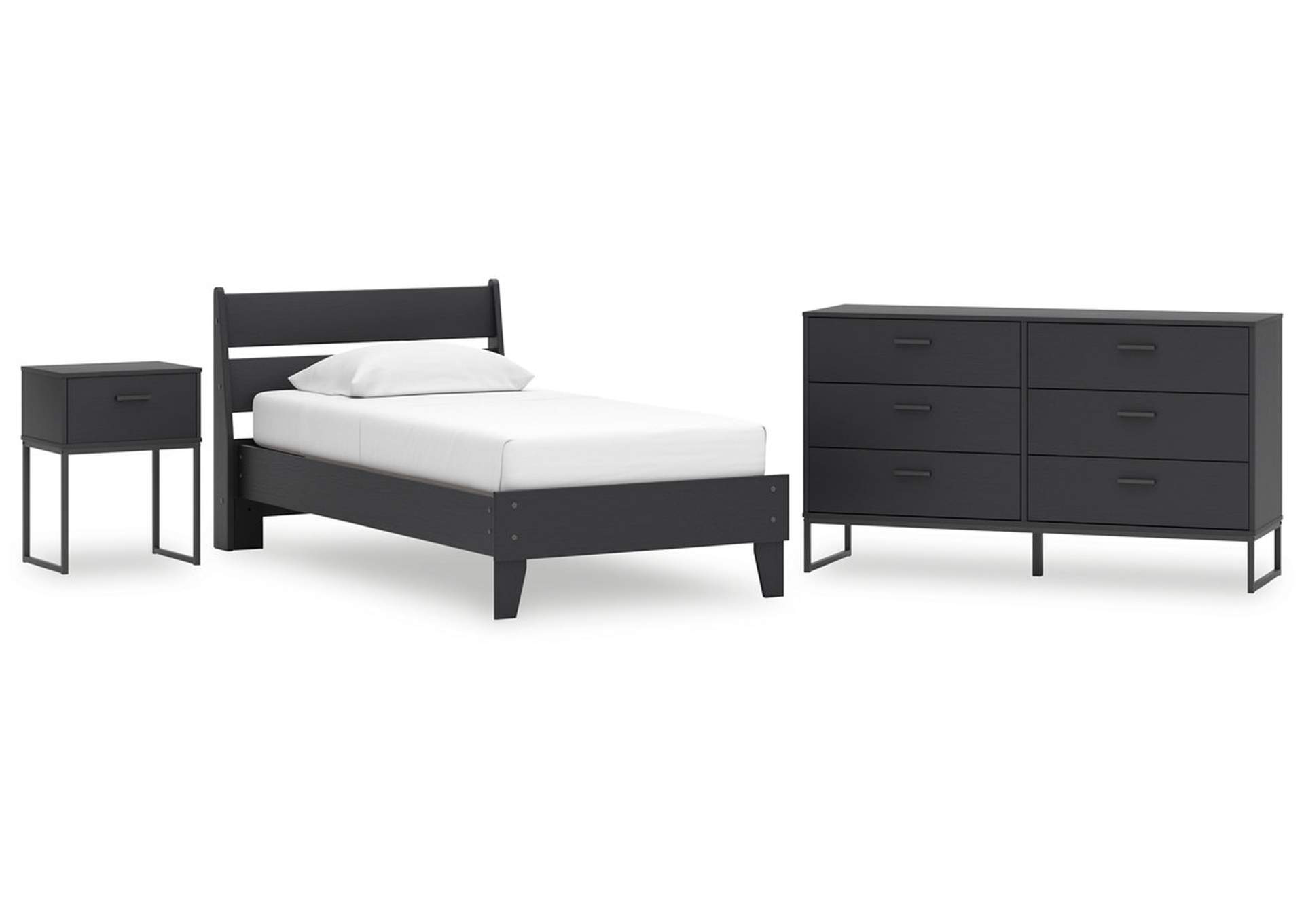 Socalle Twin Panel Platform Bed with Dresser and Nightstand,Signature Design By Ashley