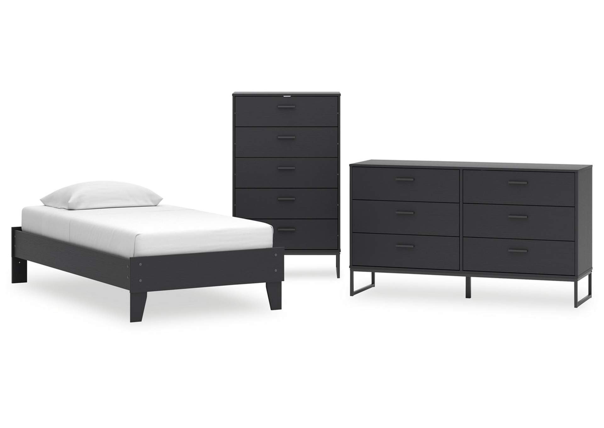 Socalle Twin Platform Bed with Dresser and Chest,Signature Design By Ashley