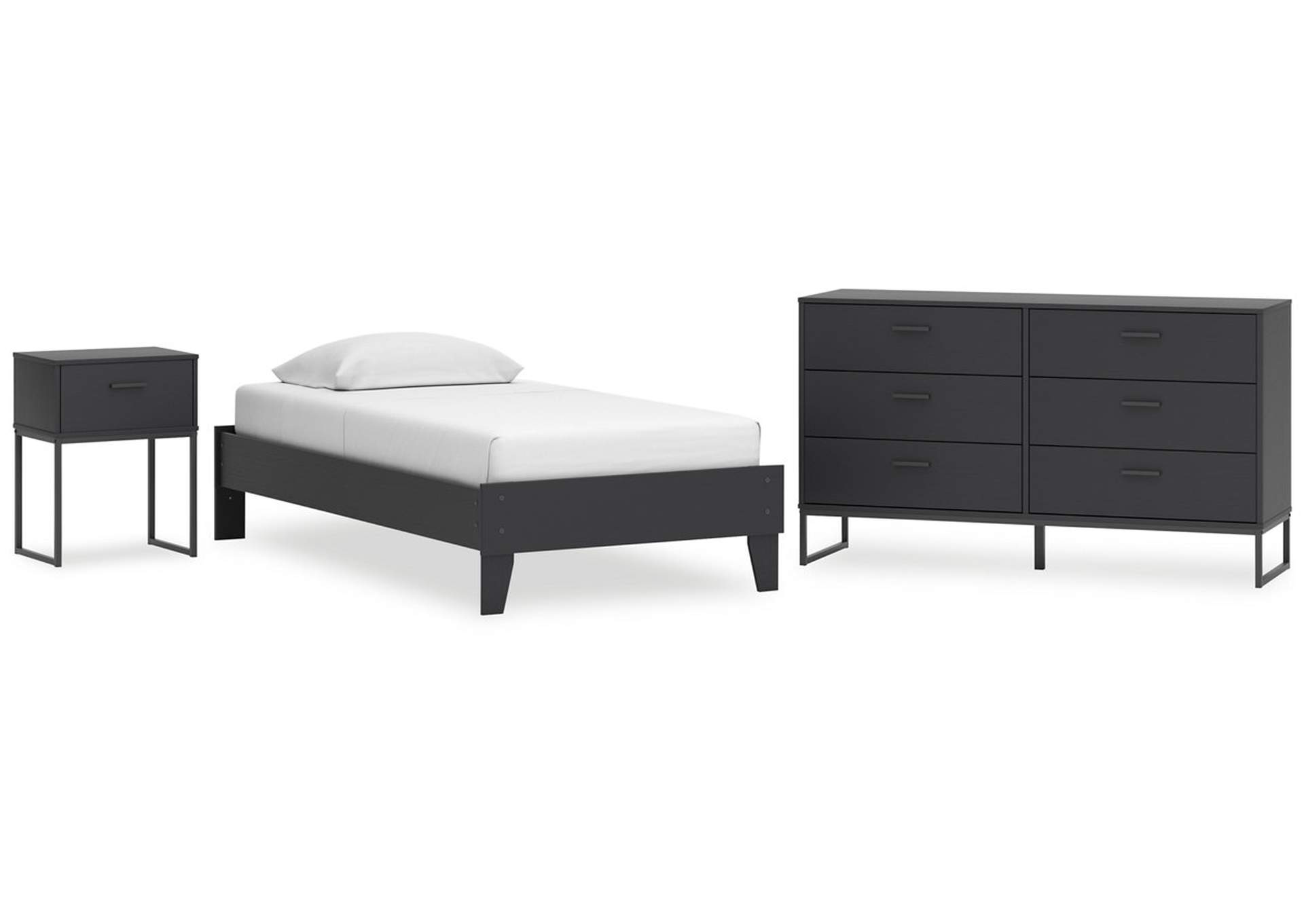 Socalle Twin Platform Bed with Dresser and Nightstand,Signature Design By Ashley