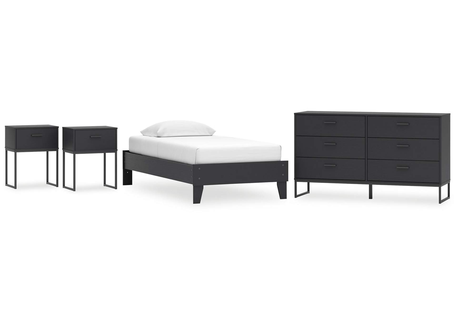 Socalle Twin Platform Bed with Dresser and 2 Nightstands,Signature Design By Ashley