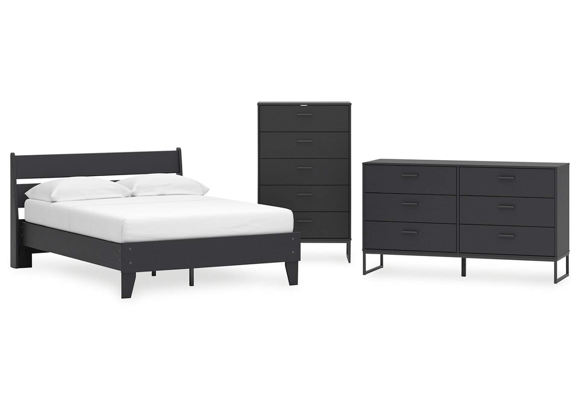 Socalle Full Panel Platform Bed with Dresser and Chest,Signature Design By Ashley