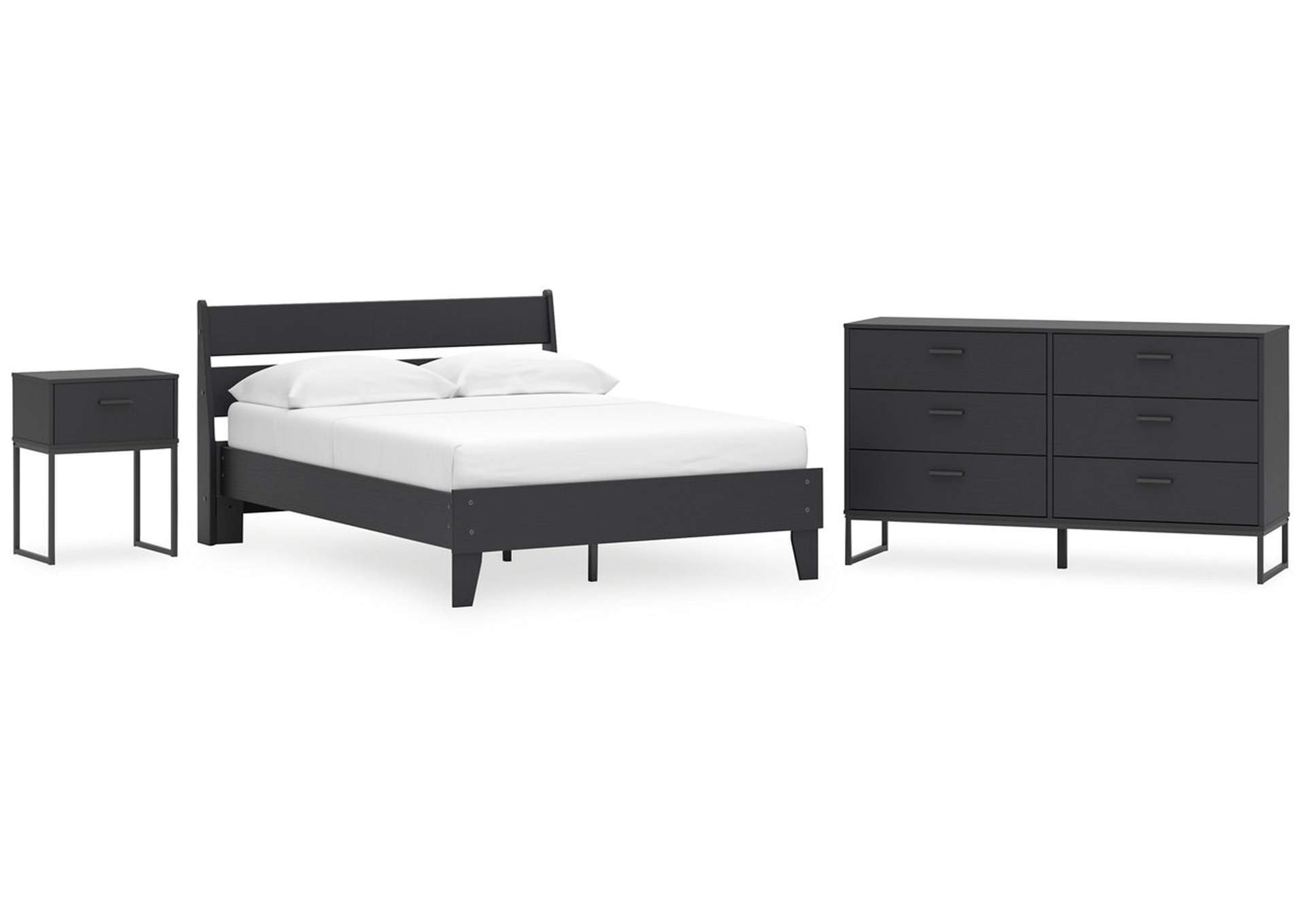 Socalle Full Panel Platform Bed with Dresser and Nightstand,Signature Design By Ashley