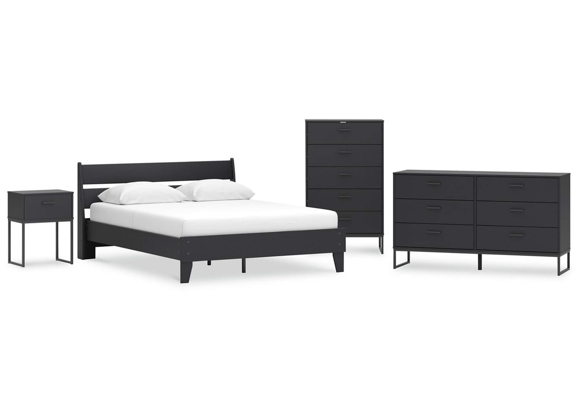 Socalle Queen Panel Platform Bed with Dresser, Chest and Nightstand,Signature Design By Ashley