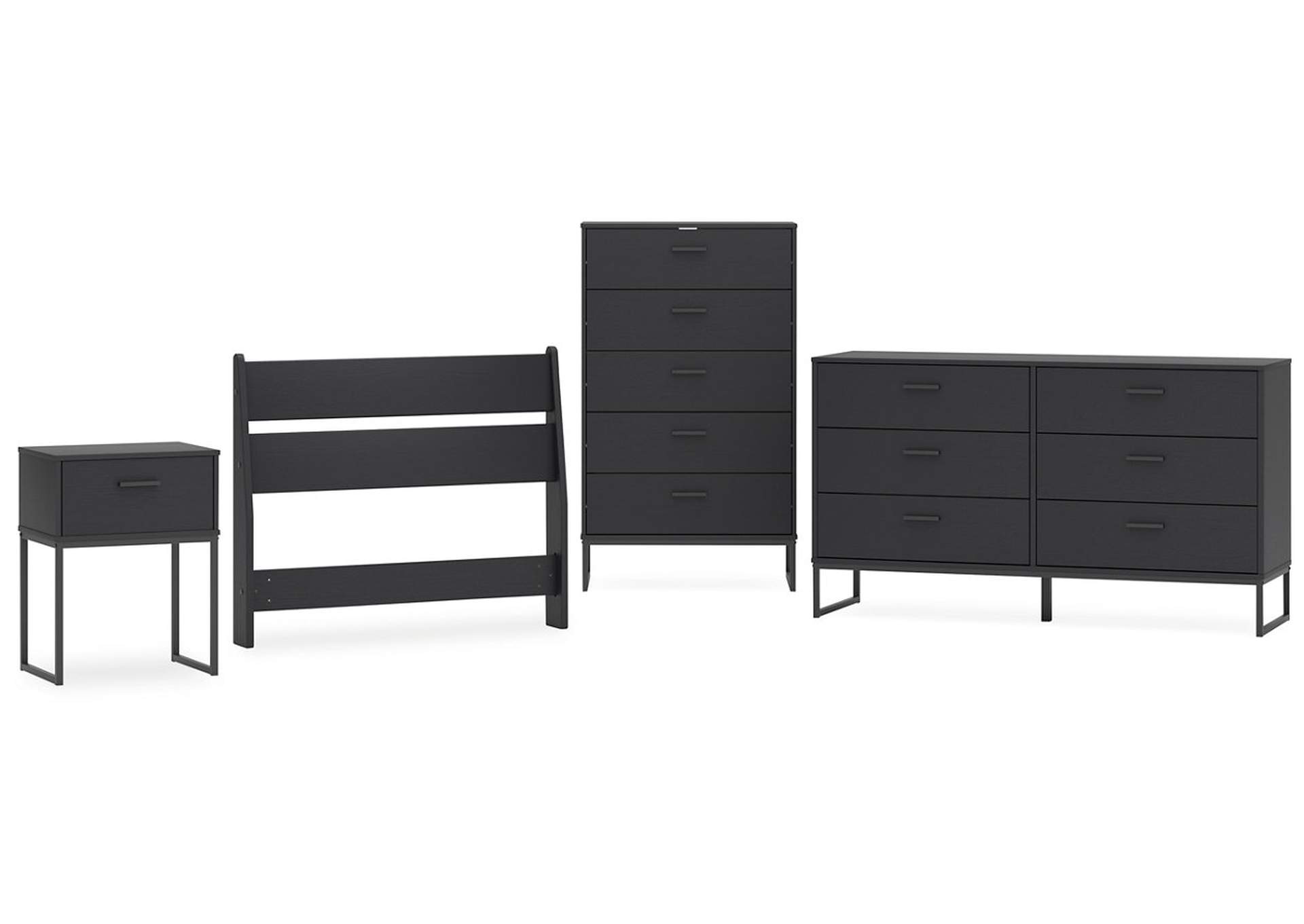 Socalle Twin Panel Headboard with Dresser, Chest and Nightstand,Signature Design By Ashley