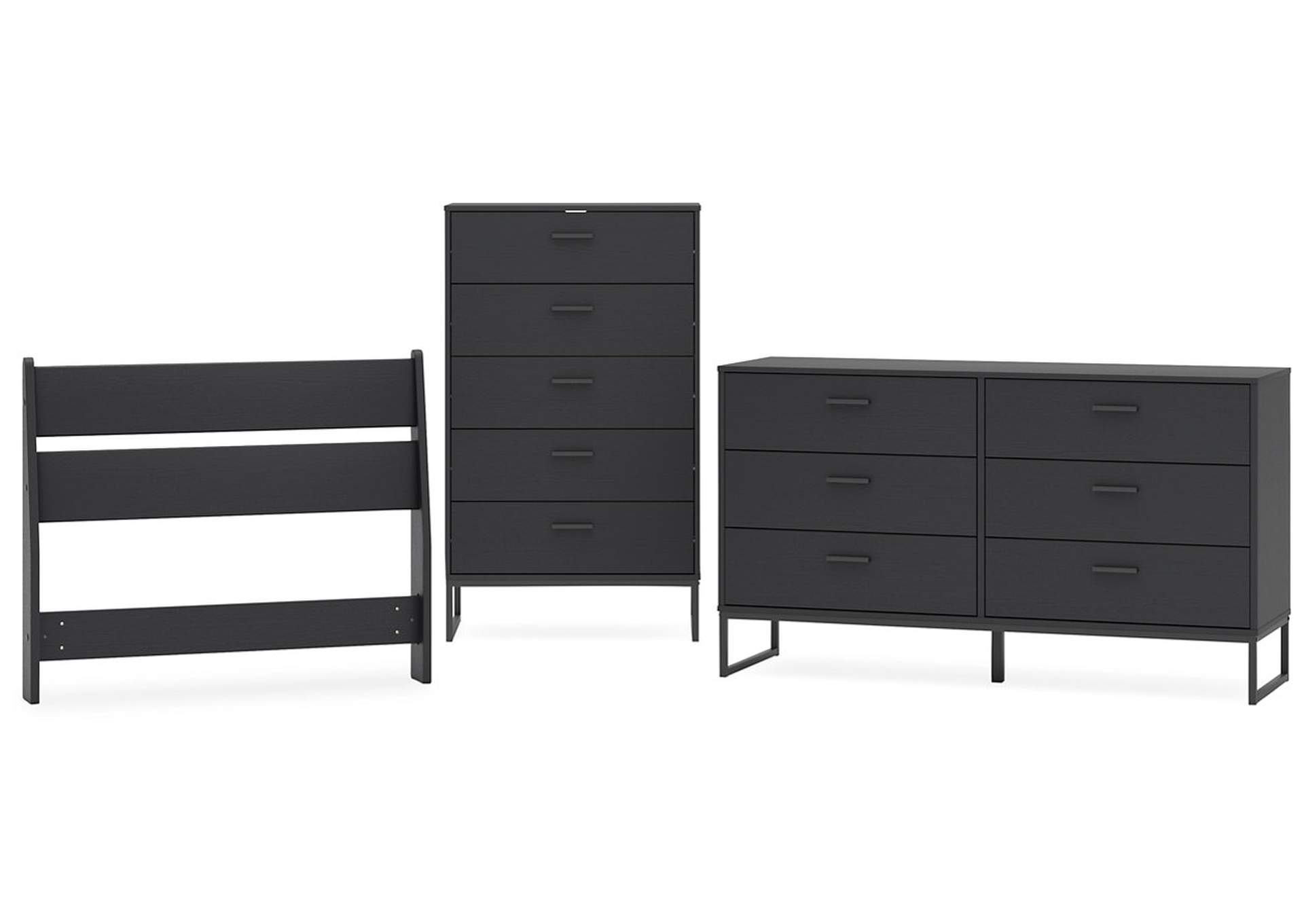 Socalle Twin Panel Headboard with Dresser and Chest,Signature Design By Ashley