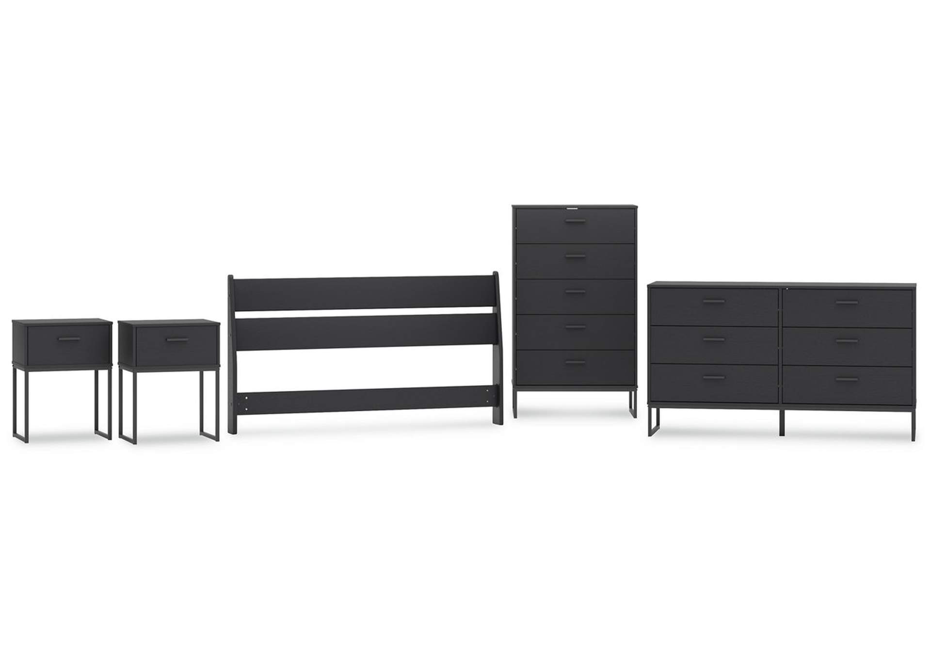 Socalle Queen Panel Headboard with Dresser, Chest and 2 Nightstands,Signature Design By Ashley