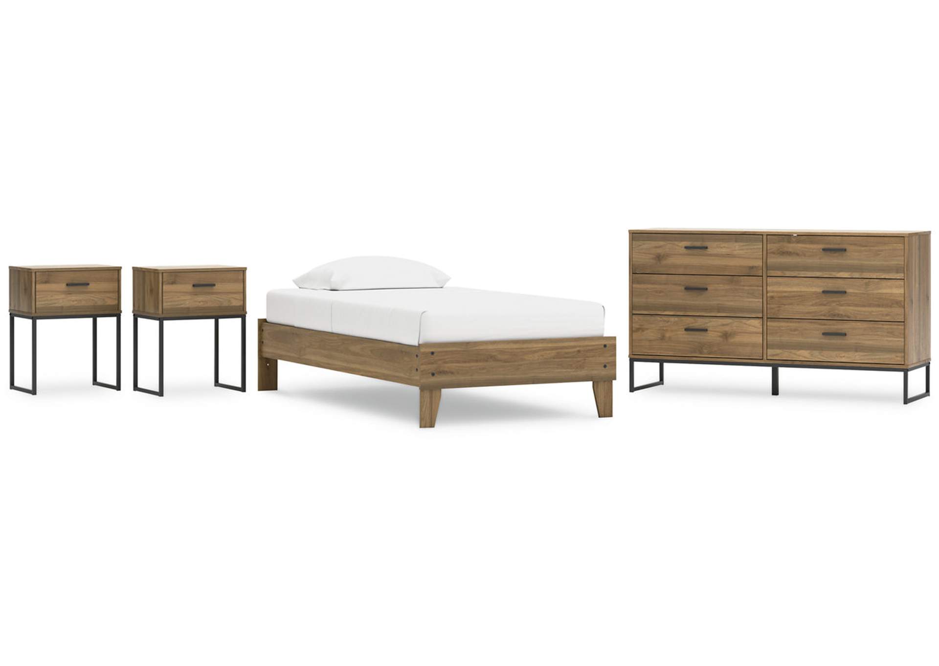 Deanlow Twin Platform Bed with Dresser and 2 Nightstands,Signature Design By Ashley