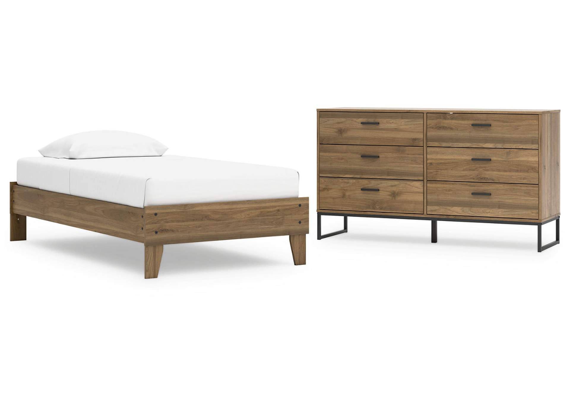 Deanlow Twin Platform Bed with Dresser,Signature Design By Ashley