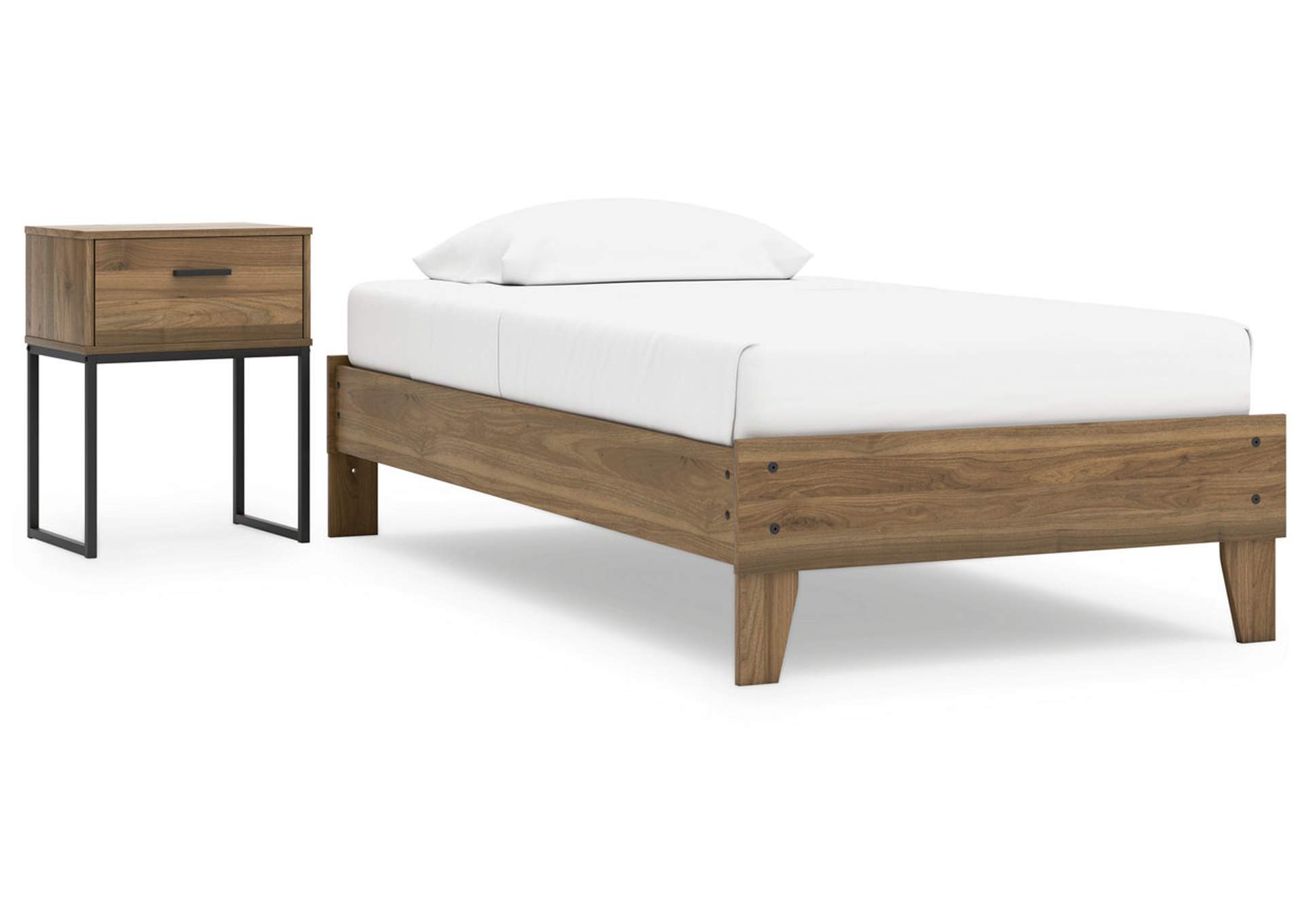 Deanlow Twin Platform Bed with Nightstand,Signature Design By Ashley