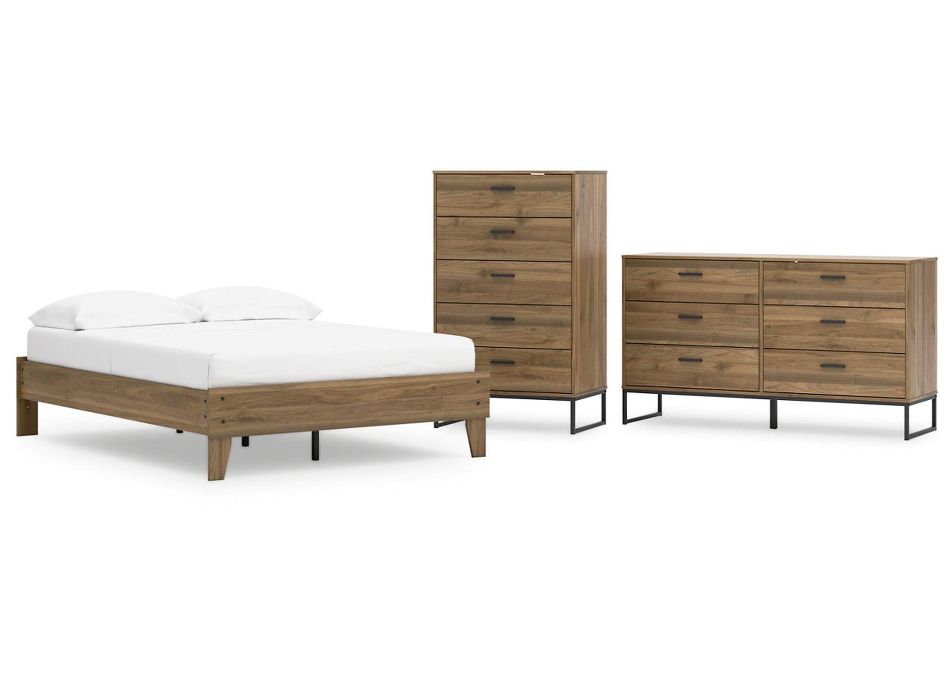 Deanlow Full Platform Bed with Dresser and Chest,Signature Design By Ashley