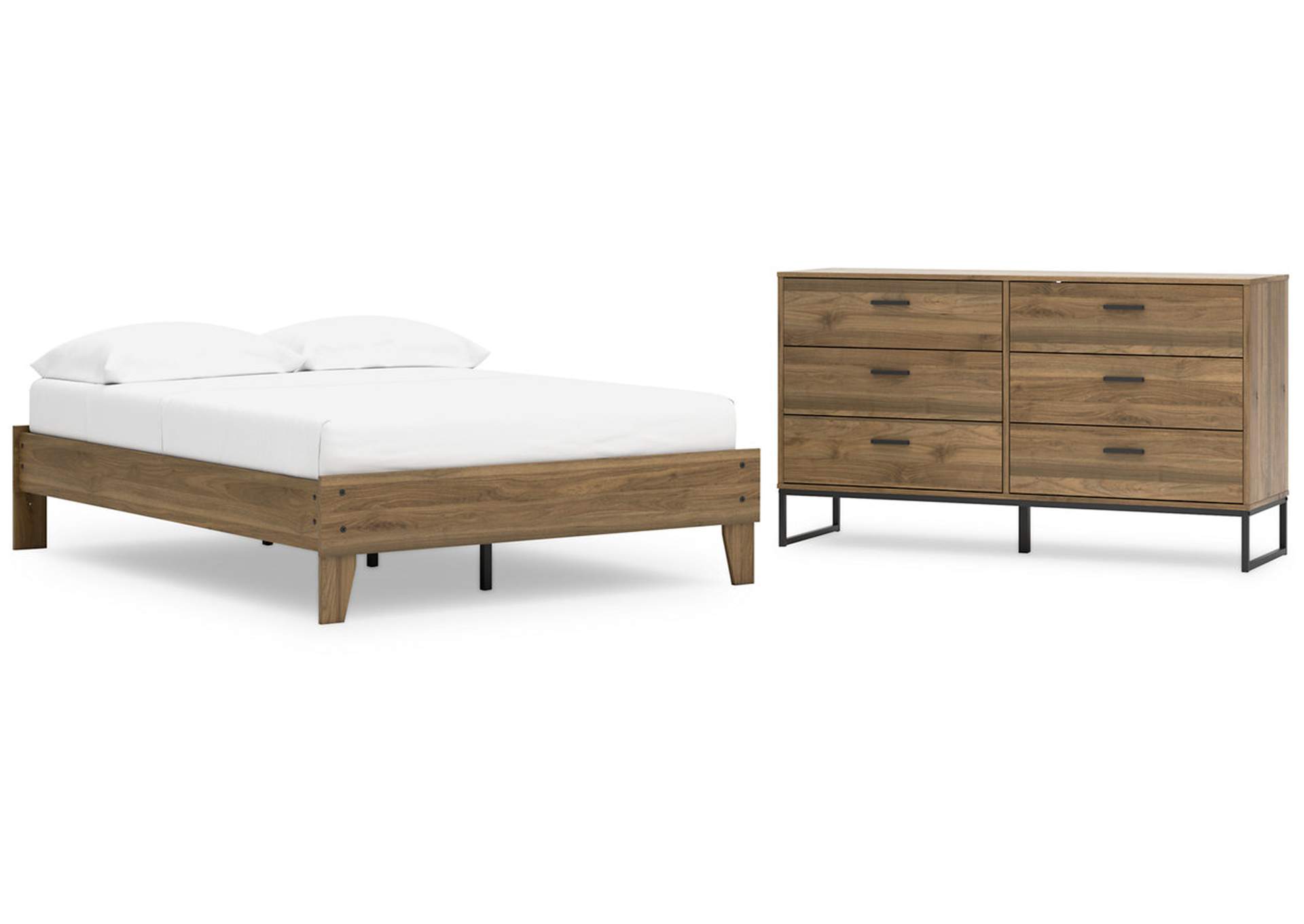 Deanlow Full Platform Bed with Dresser,Signature Design By Ashley