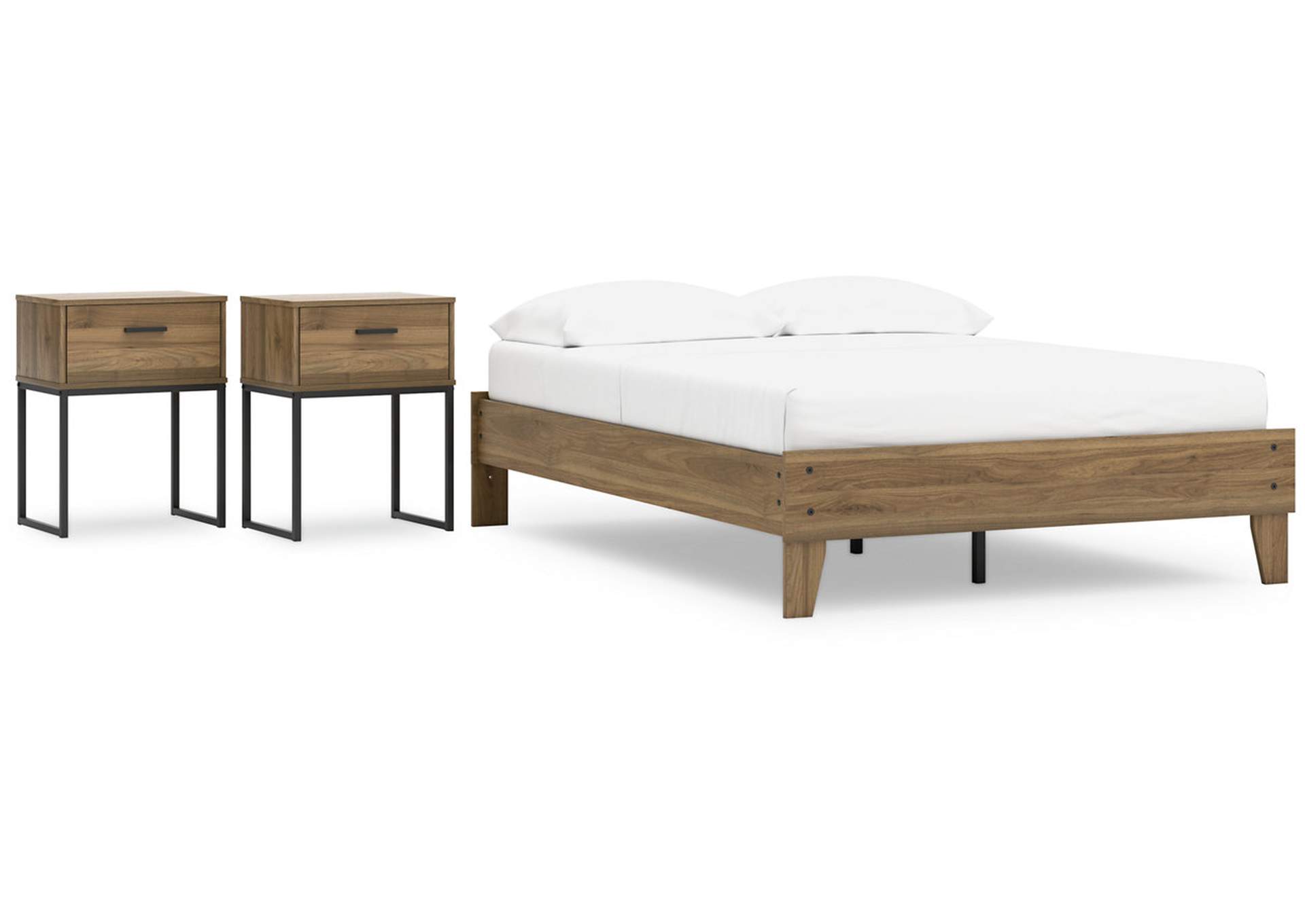 Deanlow Full Platform Bed with 2 Nightstands,Signature Design By Ashley