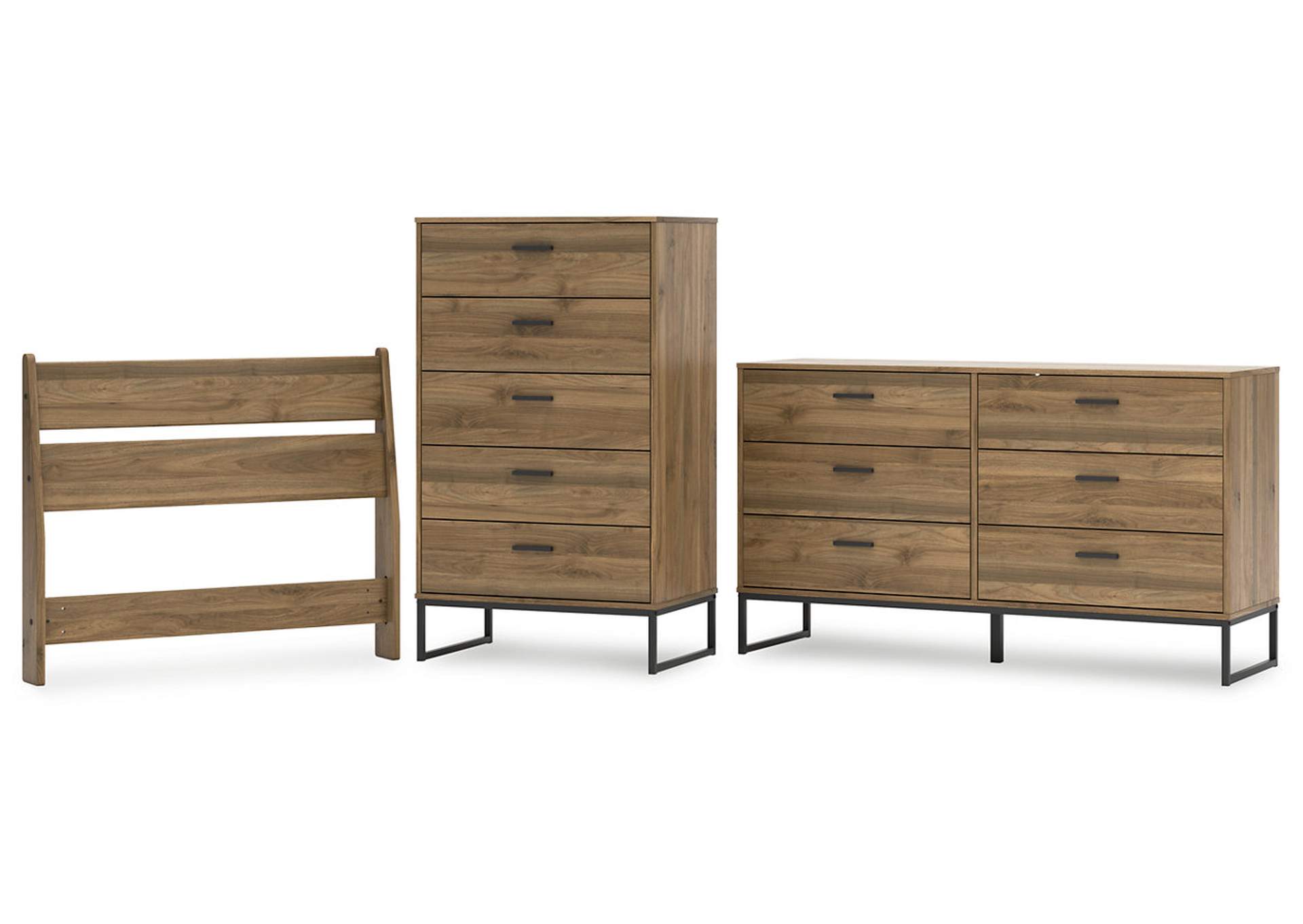 Deanlow Twin Panel Headboard with Dresser and Chest,Signature Design By Ashley