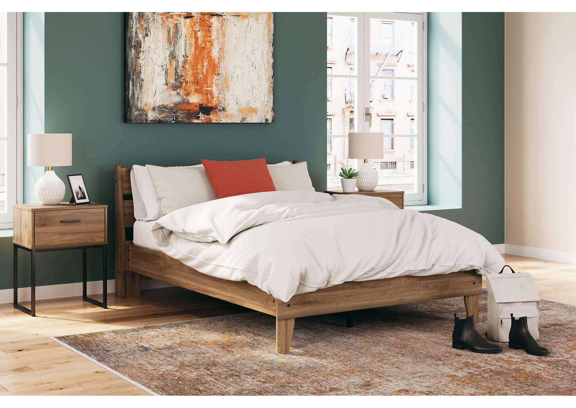 Deanlow Full Platform Panel Bed with Dresser and Chest,Signature Design By Ashley