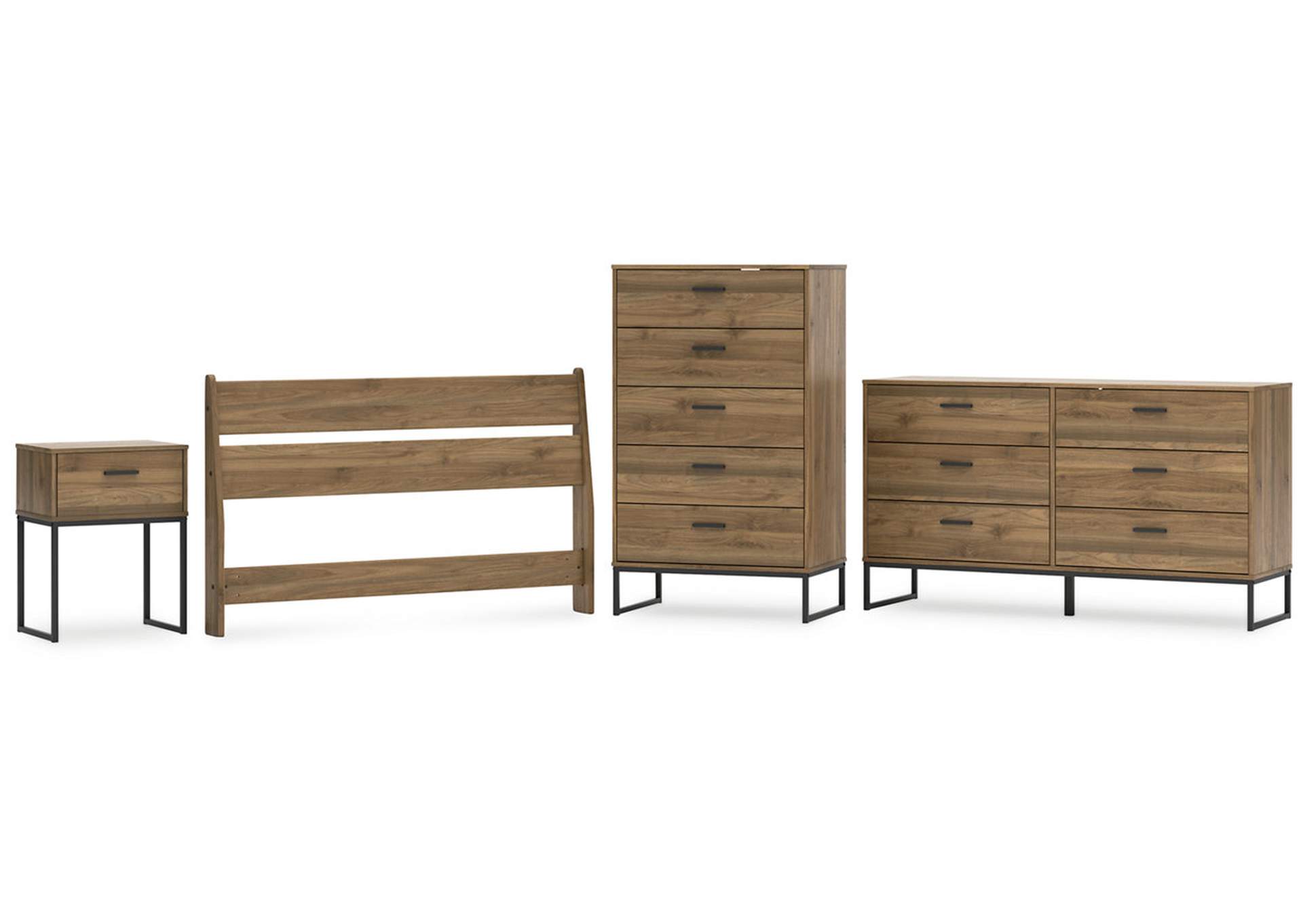 Deanlow Full Panel Headboard with Dresser, Chest and Nightstand,Signature Design By Ashley