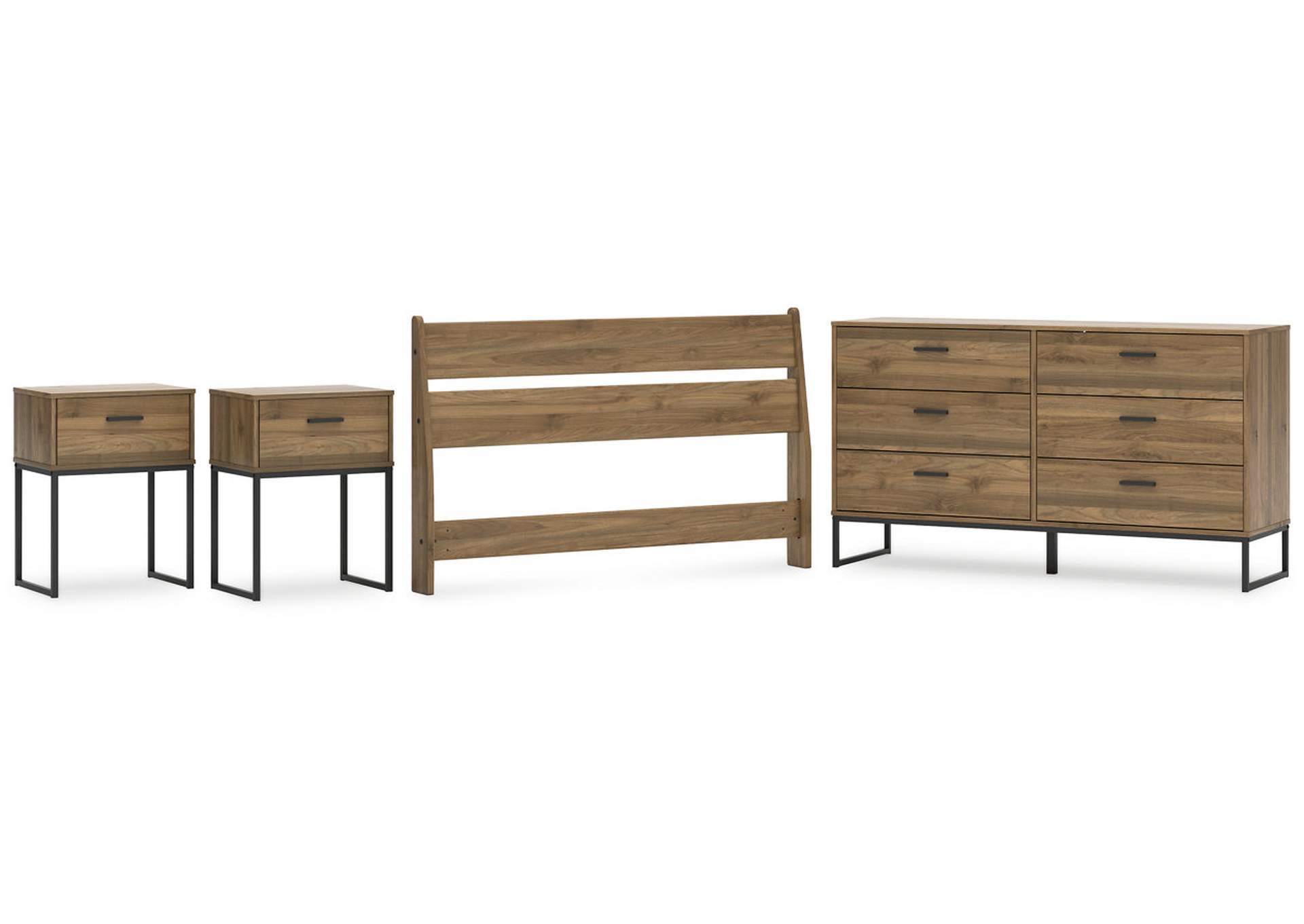 Deanlow Full Panel Headboard with Dresser and 2 Nightstands,Signature Design By Ashley