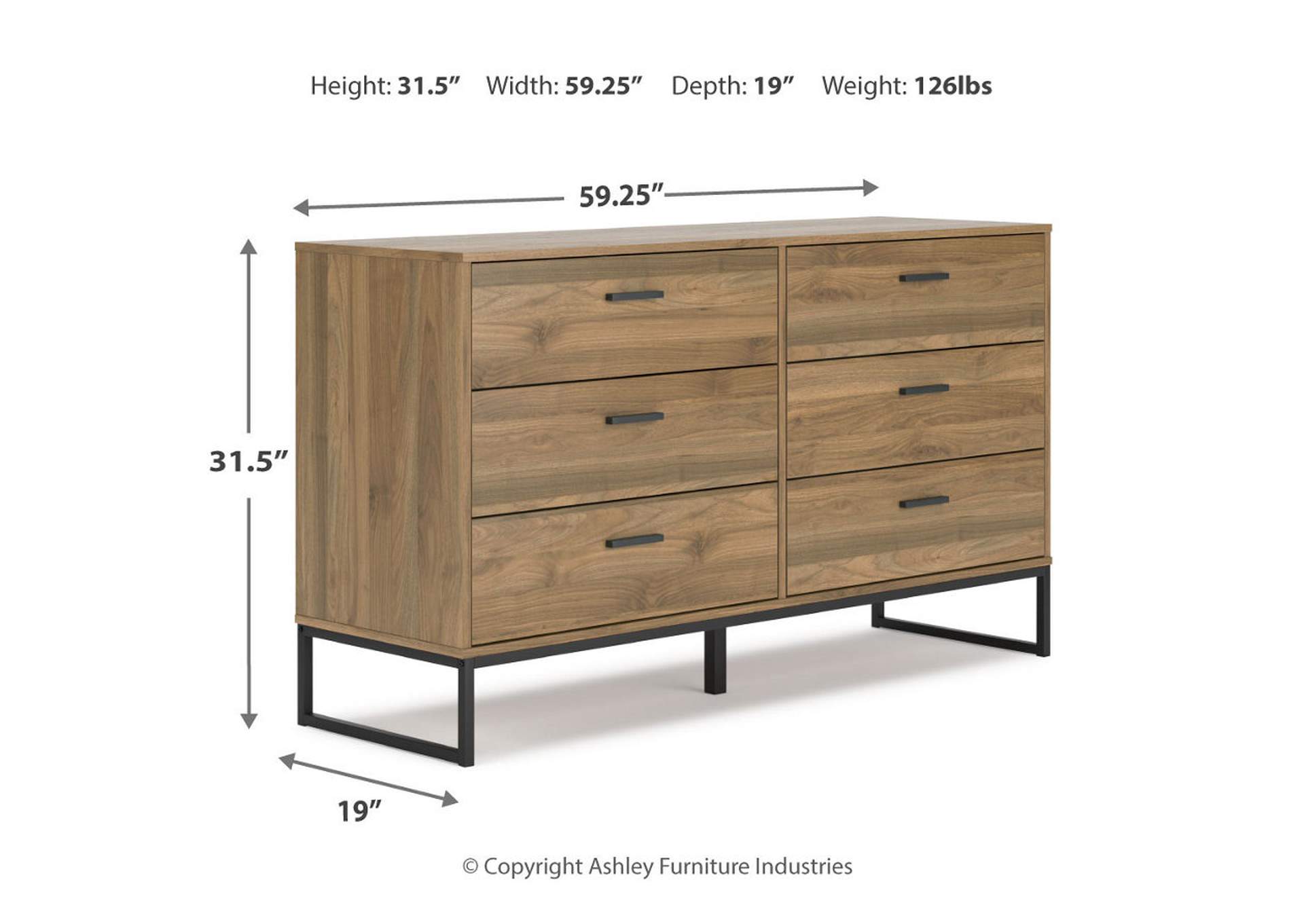 Deanlow Full Panel Headboard with Dresser and Nightstand,Signature Design By Ashley