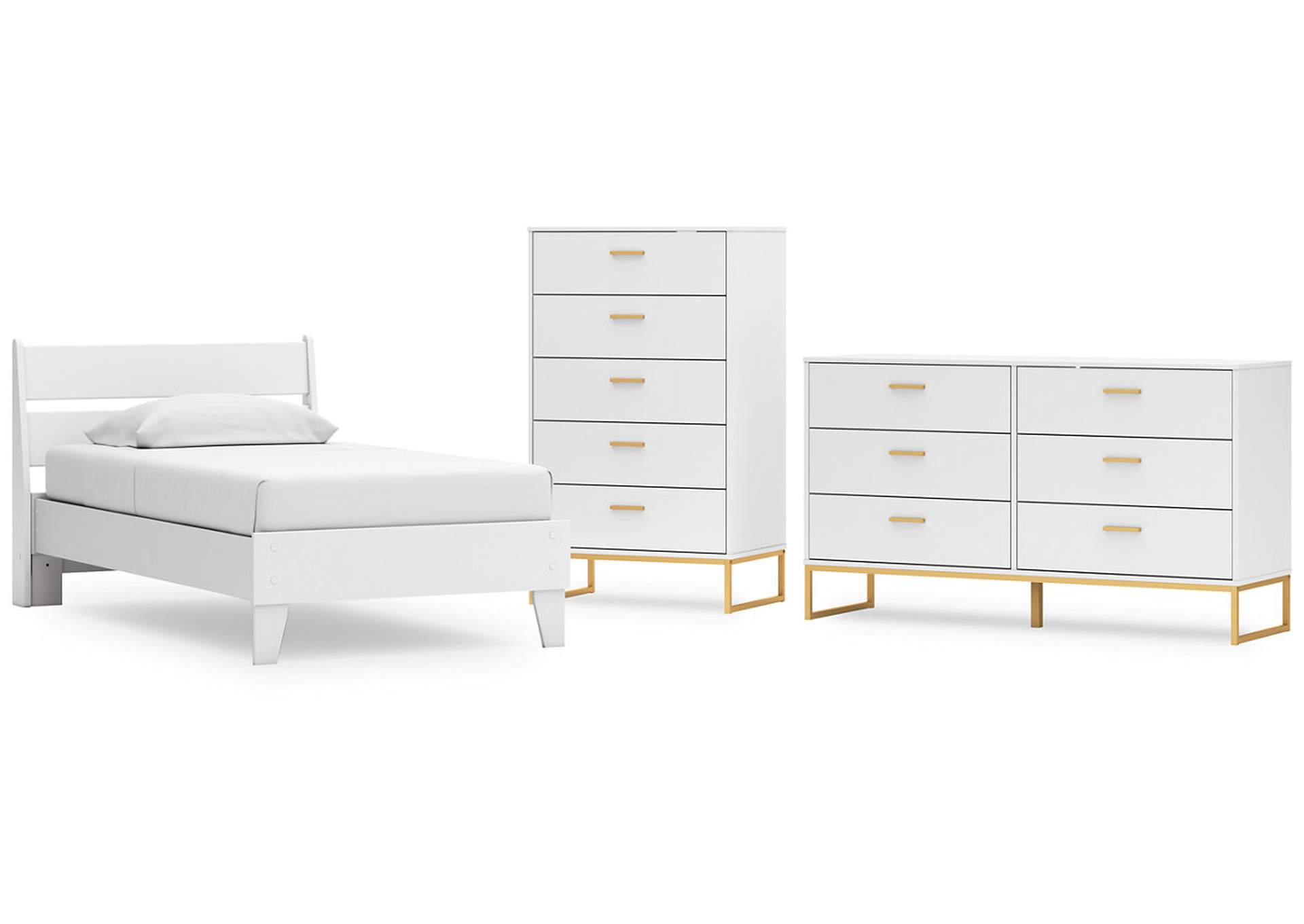 Socalle Twin Panel Platform Bed with Dresser and Chest,Signature Design By Ashley