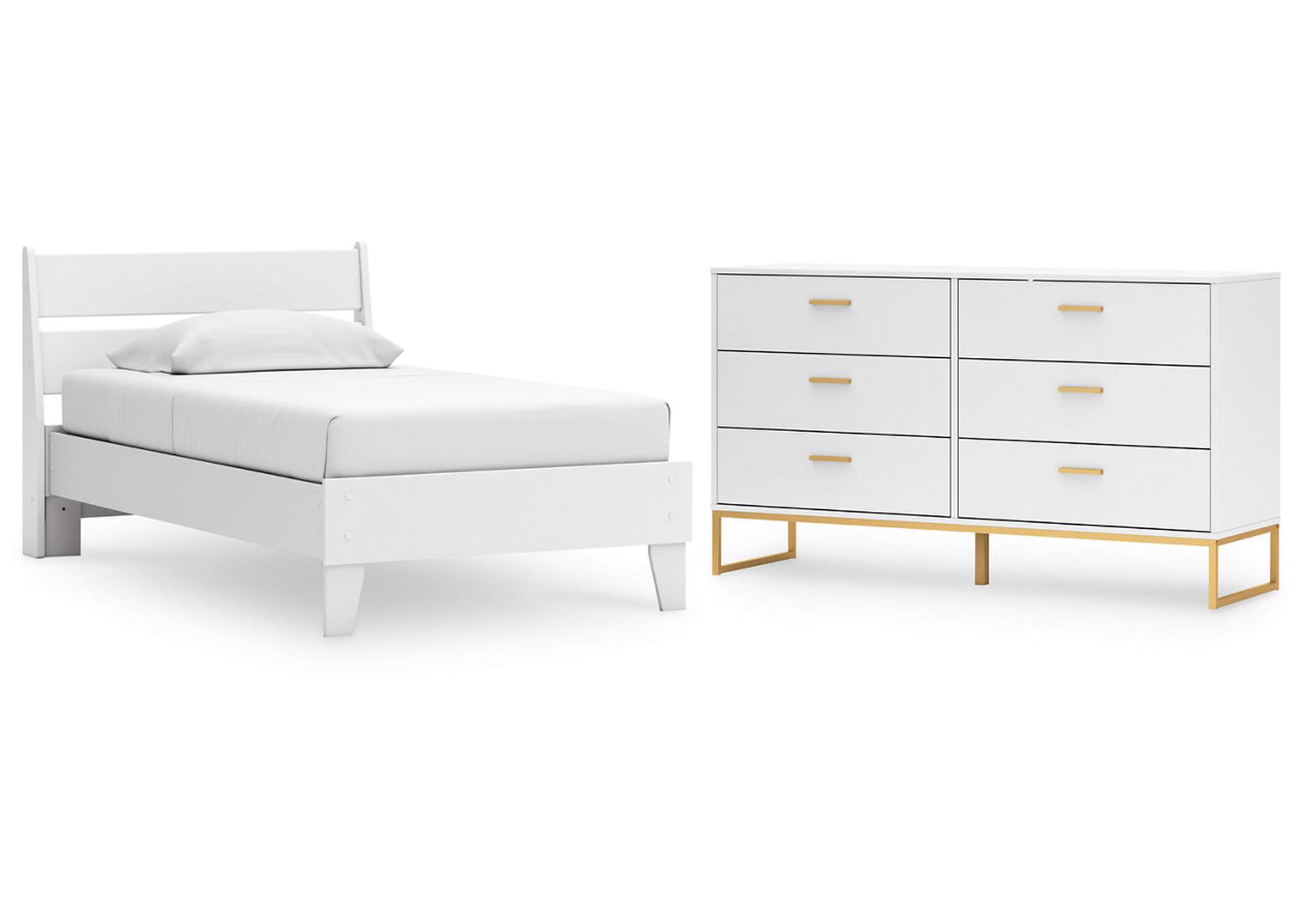 Socalle Twin Panel Platform Bed with Dresser,Signature Design By Ashley