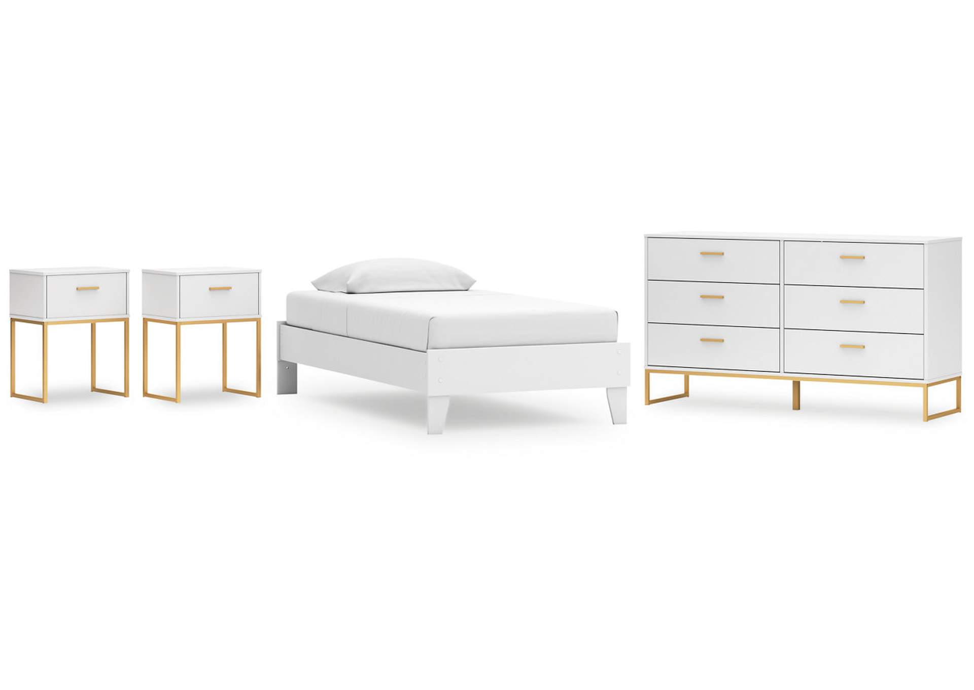 Socalle Twin Platform Bed with Dresser and 2 Nightstands,Signature Design By Ashley