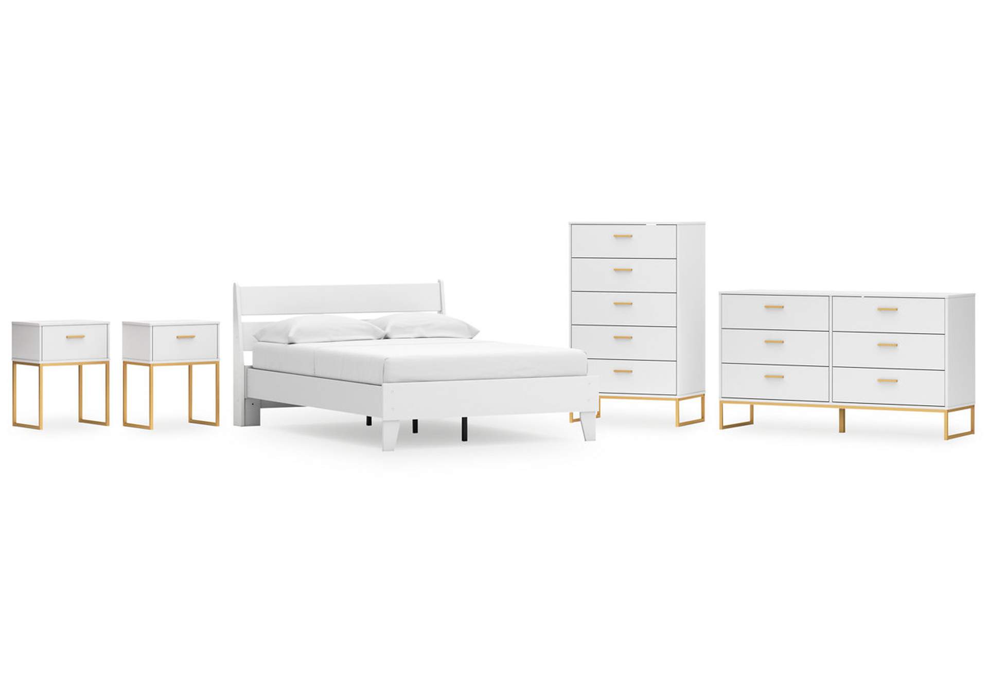 Socalle Full Panel Platform Bed with Dresser, Chest and 2 Nightstands,Signature Design By Ashley